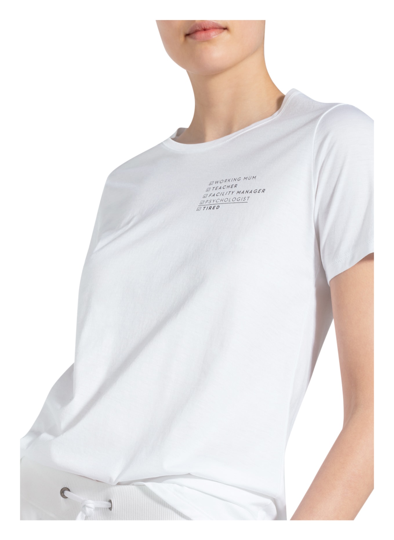 mey Lounge shirt series HOMESCHOOLING , Color: WHITE/ BLACK (Image 4)