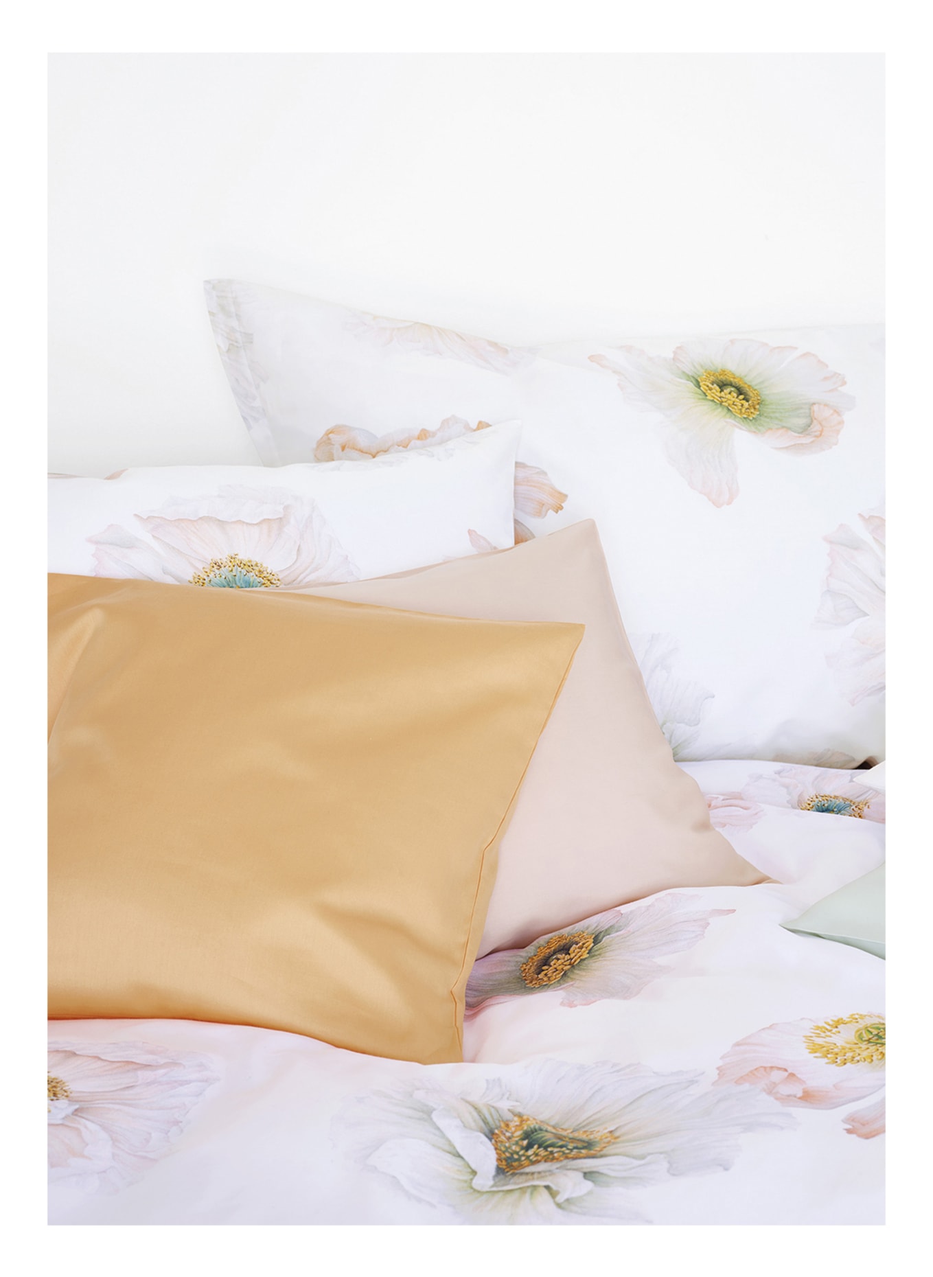 SCHLOSSBERG Bettbezug POPPY, Farbe: CREME/ HELLORANGE/ HELLGRÜN (Bild 2)
