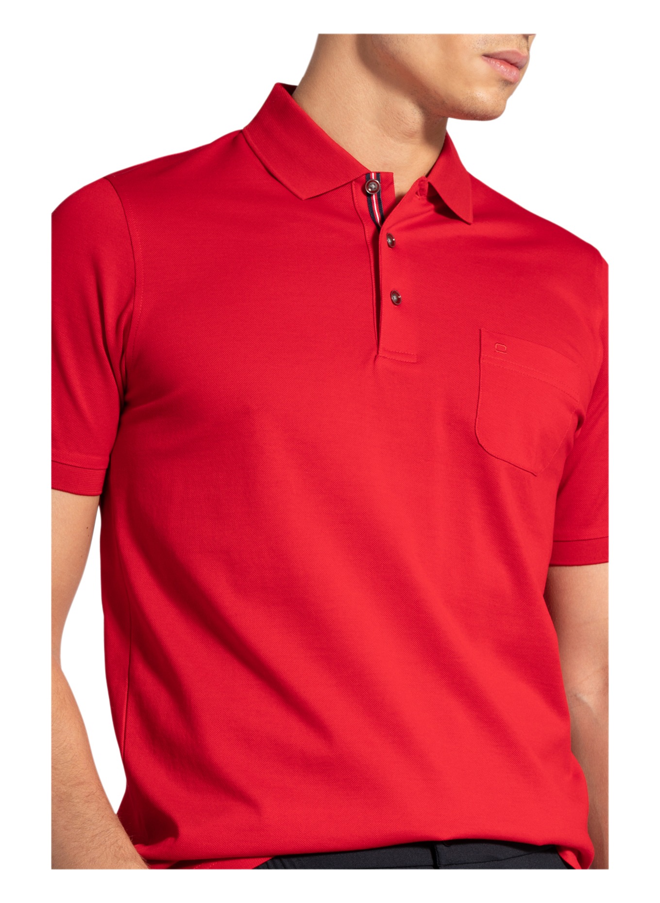 OLYMP Piqué-Poloshirt, Farbe: ROT (Bild 4)
