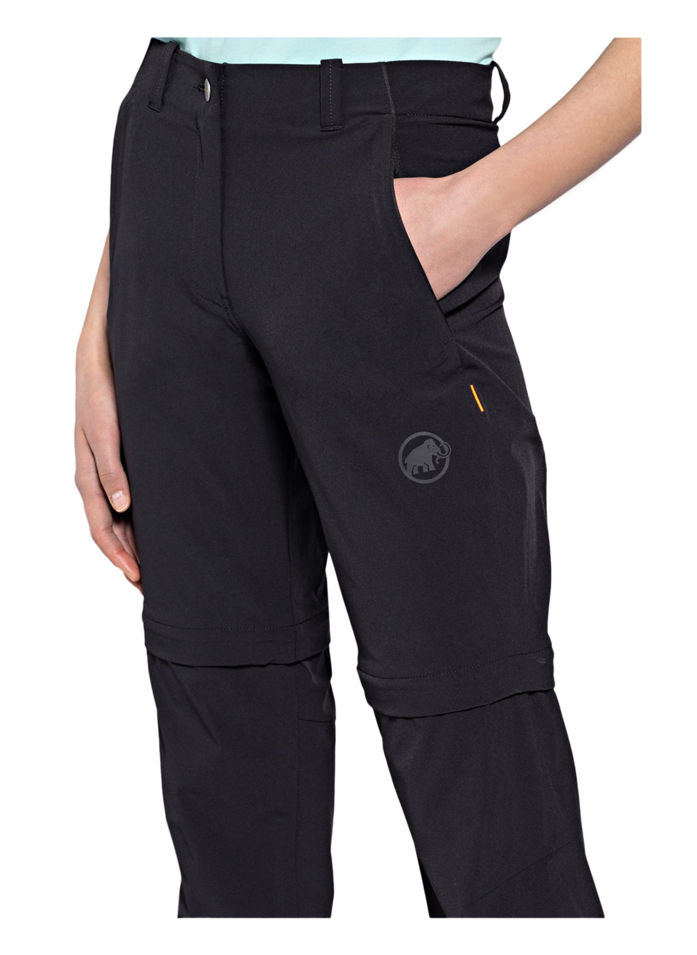 MAMMUT Spodnie z odpinanymi nogawkami RUNBOLD z ochroną UV 50+, Kolor: CZARNY (Obrazek 6)