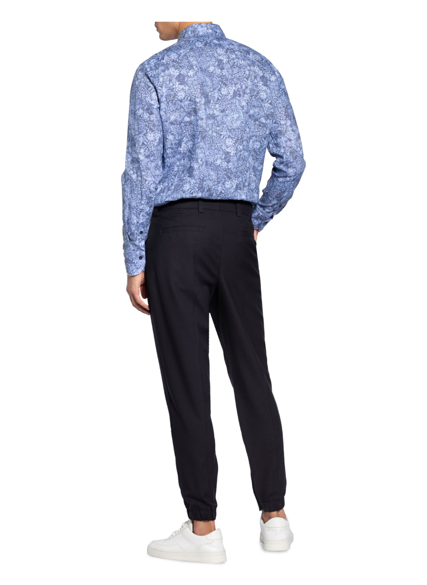 OLYMP SIGNATURE Leinenhemd tailored fit, Farbe: DUNKELGRAU/ HELLBLAU/ WEISS (Bild 3)