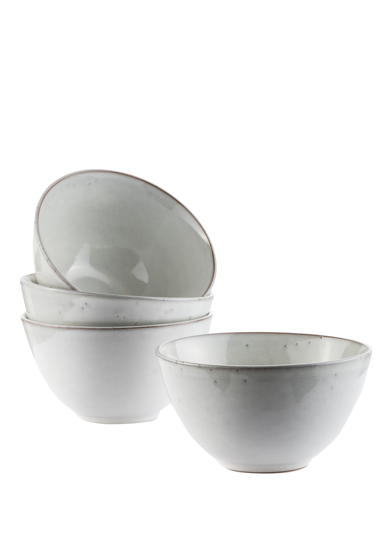 BROSTE COPENHAGEN Set of 4 bowls NORDIC SAND, Color: CREAM/ LIGHT BROWN(Image null)