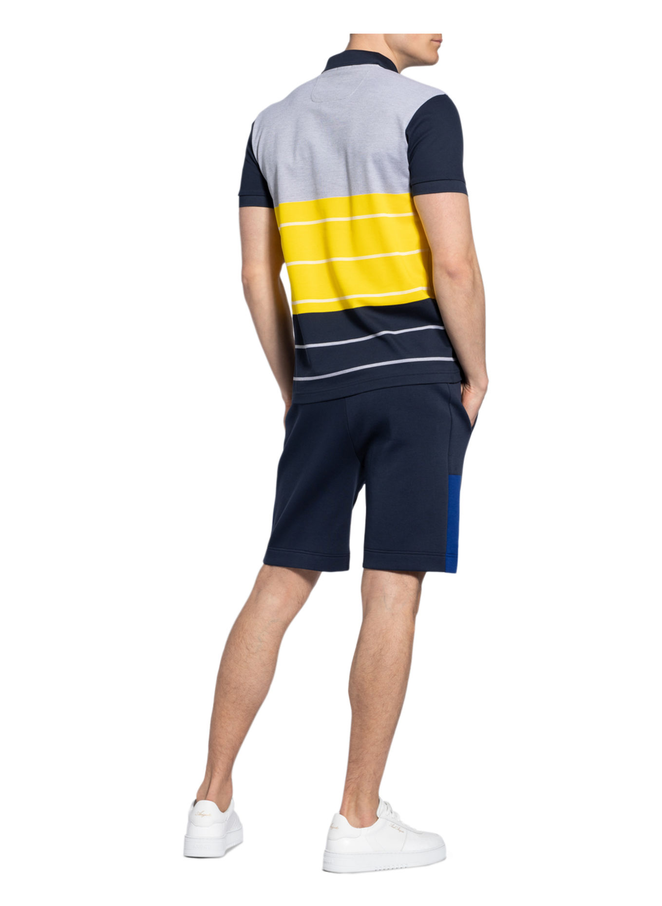 BOSS Piqué-Poloshirt PADDY: DUNKELBLAU / GELB / WEISS