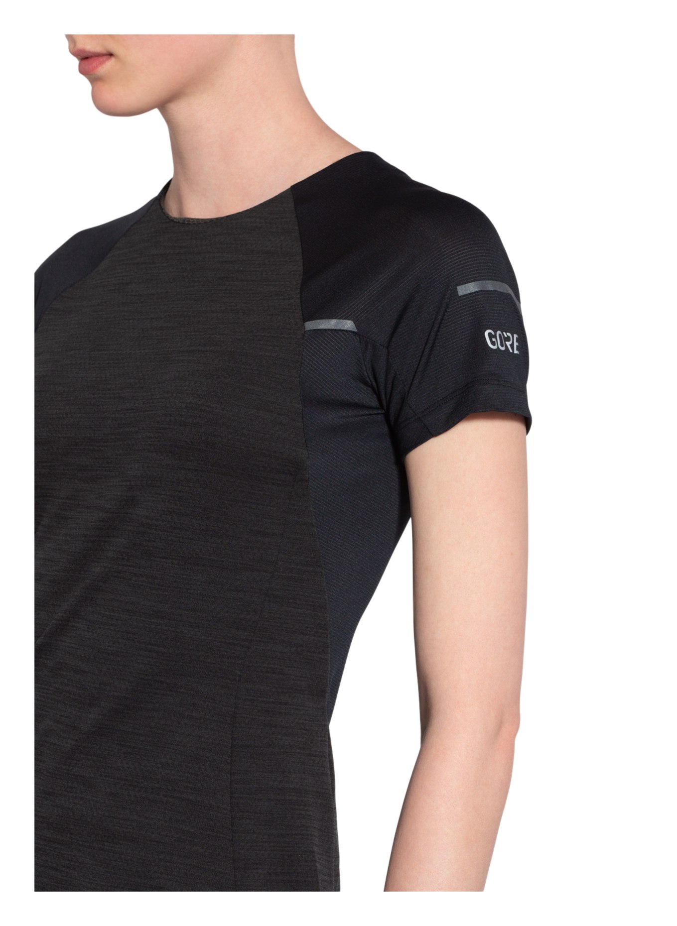 GORE RUNNING WEAR Running shirt VIVID, Color: BLACK/ DARK GRAY (Image 4)