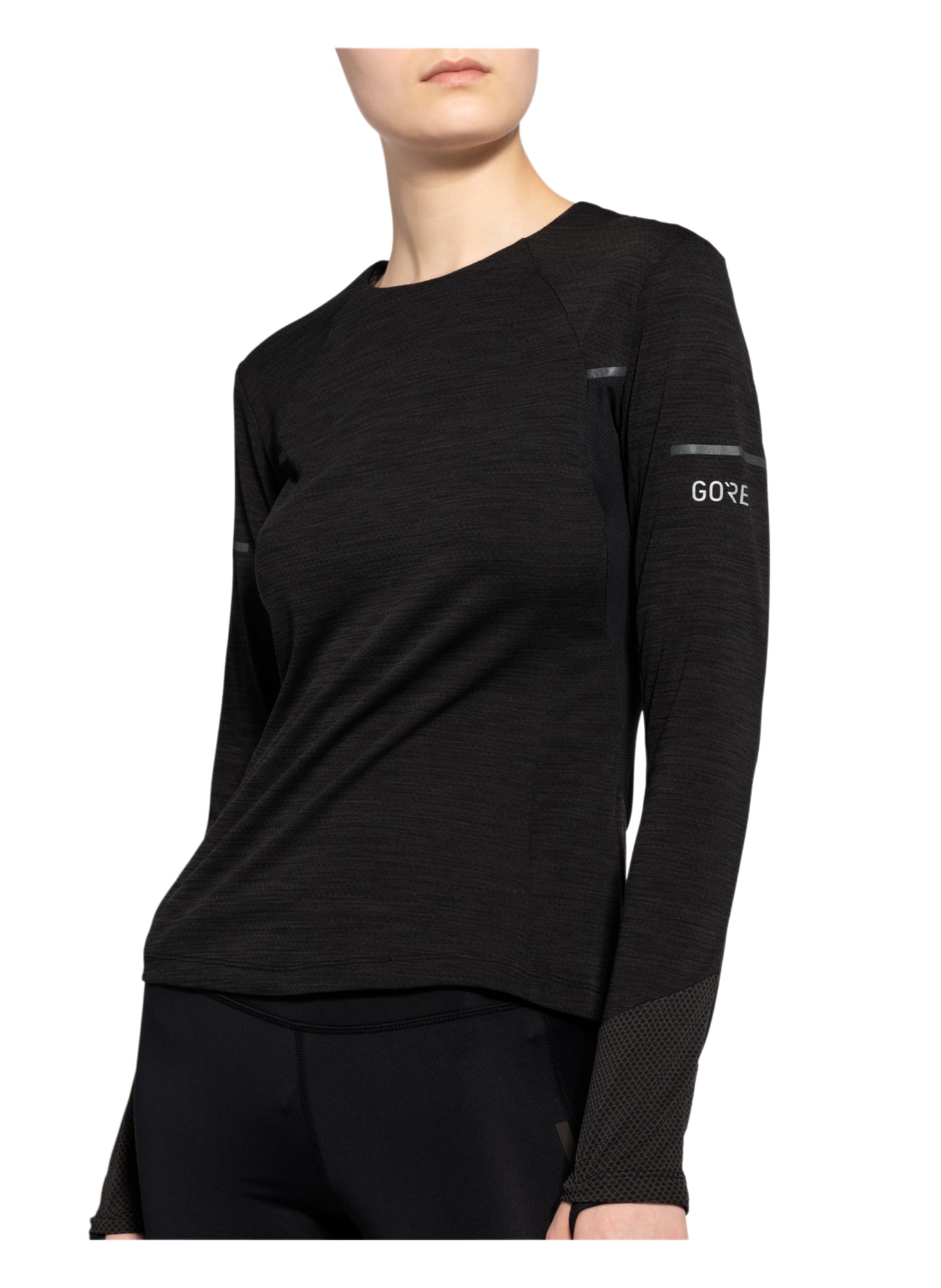GORE RUNNING WEAR Running shirt VIVID, Color: BLACK/ DARK GRAY (Image 4)