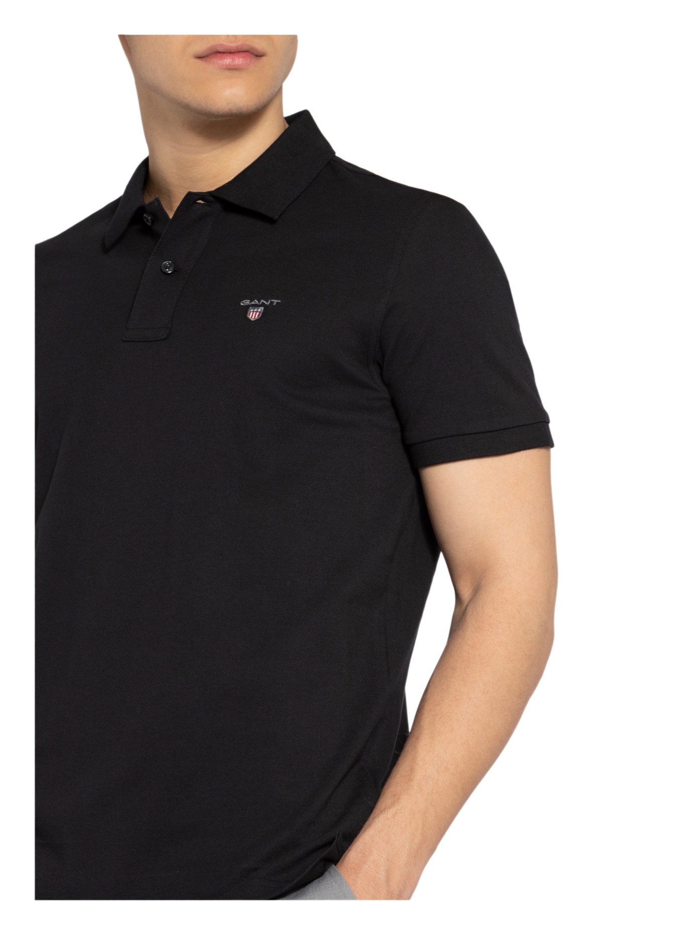 GANT Piqué-Poloshirt Regular Fit, Farbe: SCHWARZ (Bild 4)
