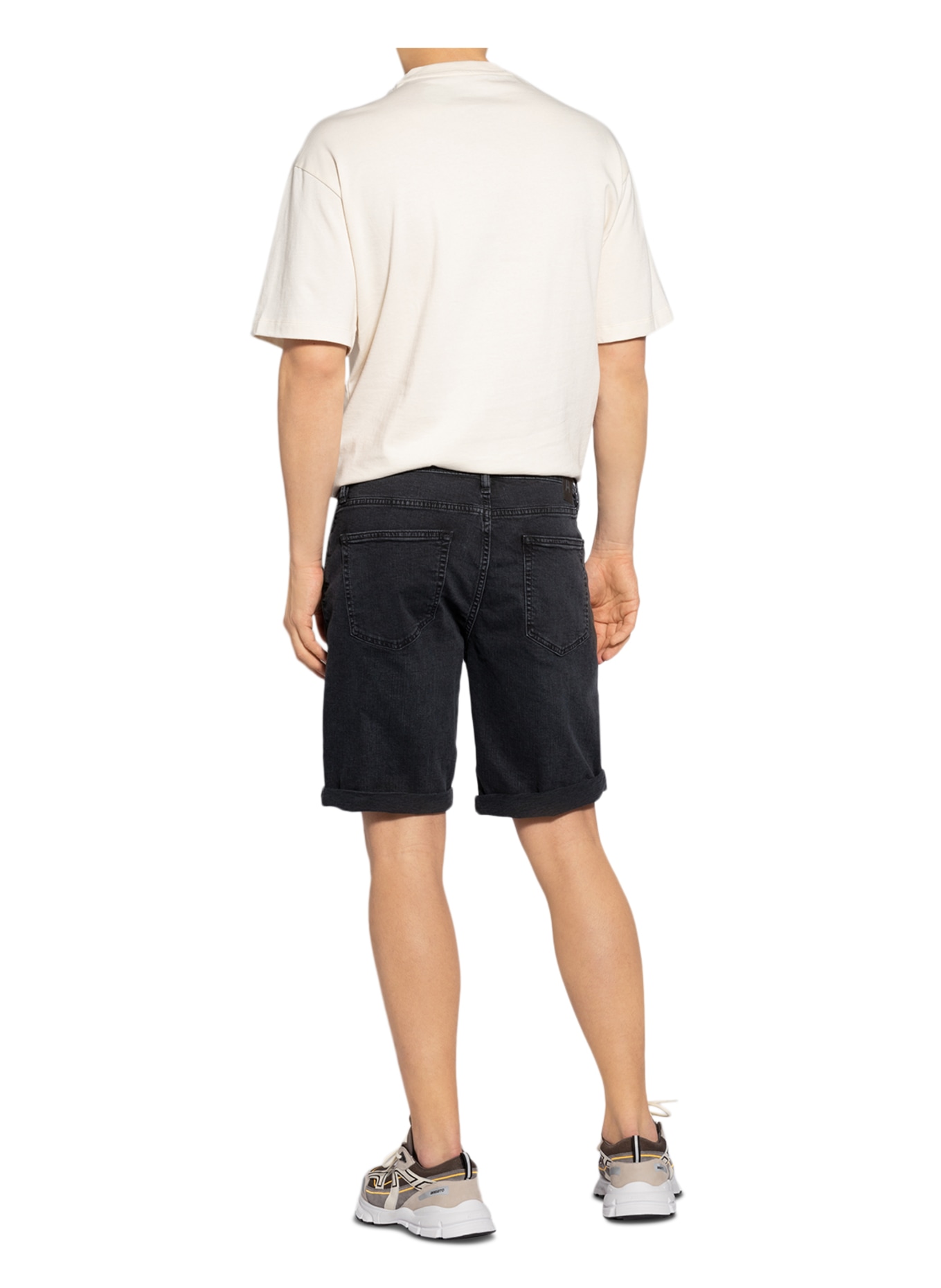 ARMEDANGELS Denim shorts NAIL slim fit, Color: 472 washed down black (Image 3)