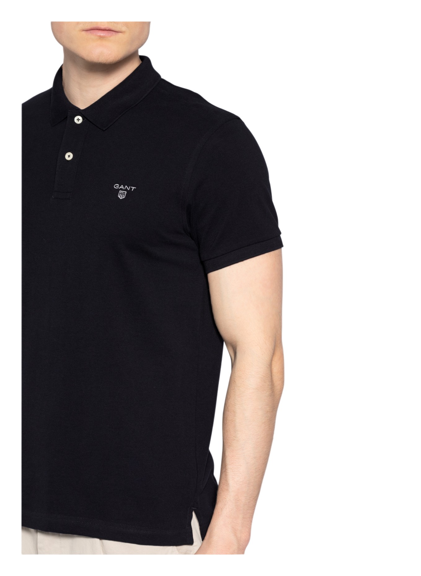 GANT Piqué polo shirt regular fit, Color: BLACK (Image 4)