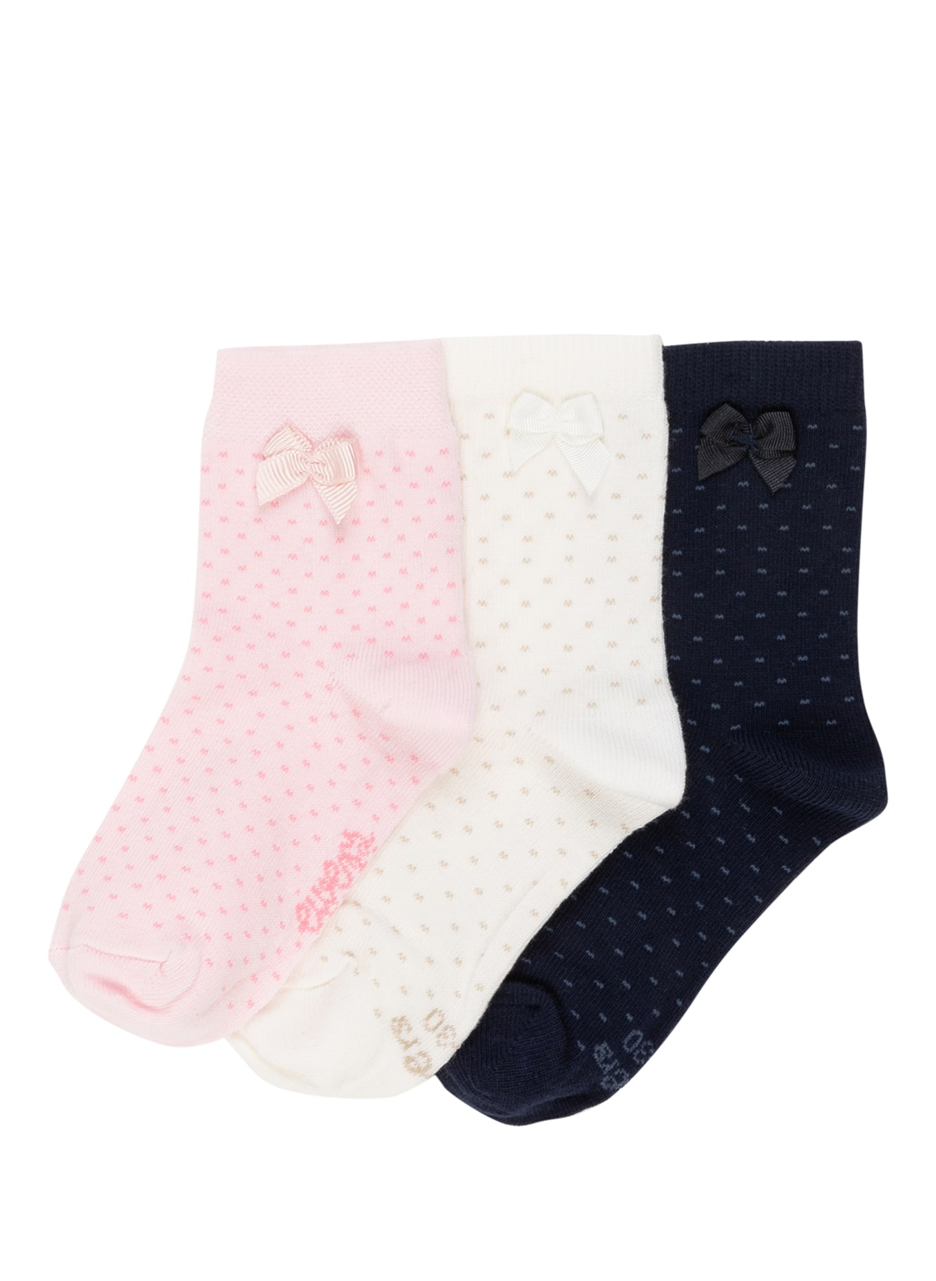 ewers COLLECTION 3er-Pack Socken, Farbe: 8010 8010 latte, baby-rose, navy (Bild 1)