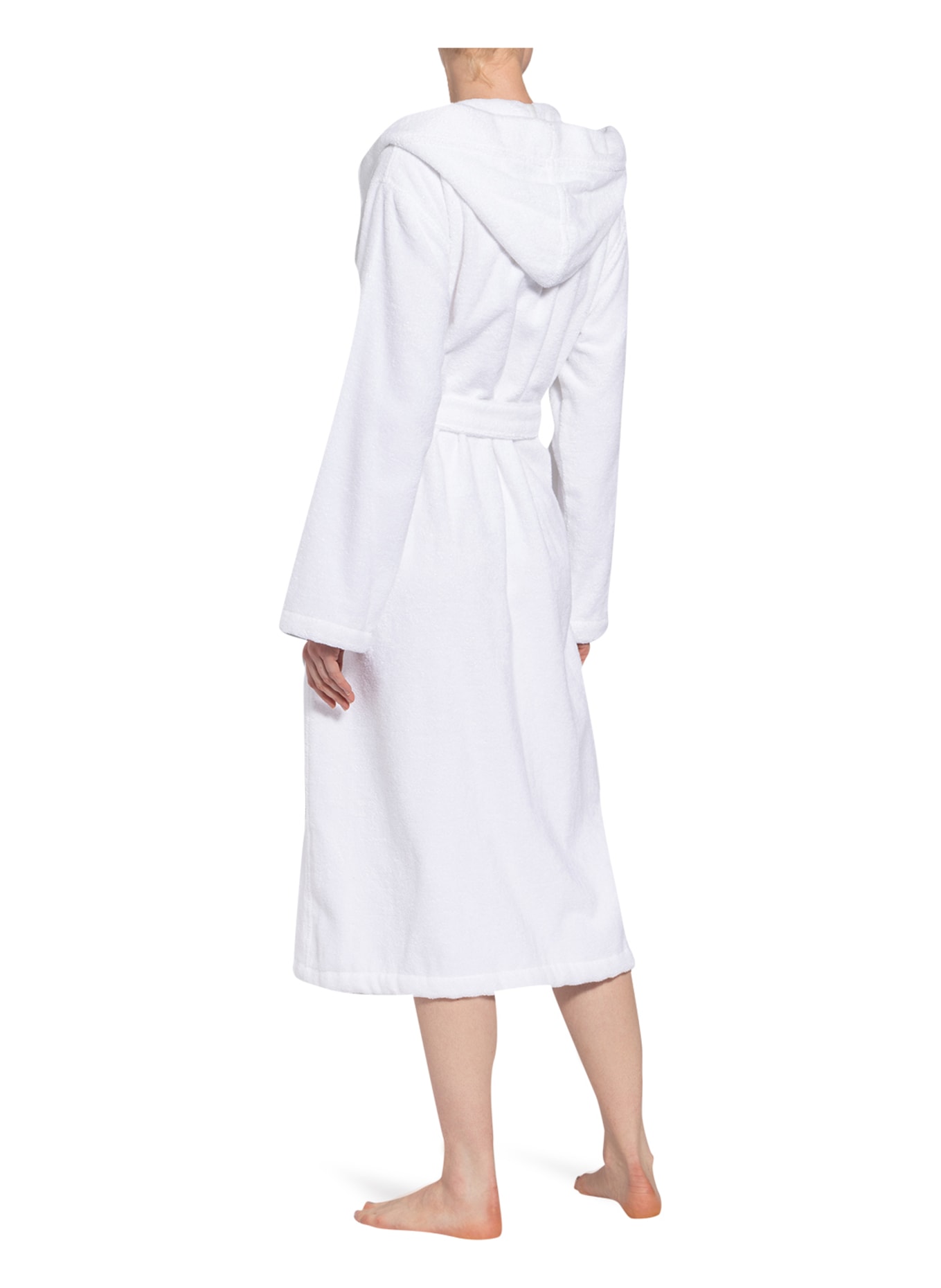 Cawö Women’s bathrobe with hood , Color: WHITE (Image 3)