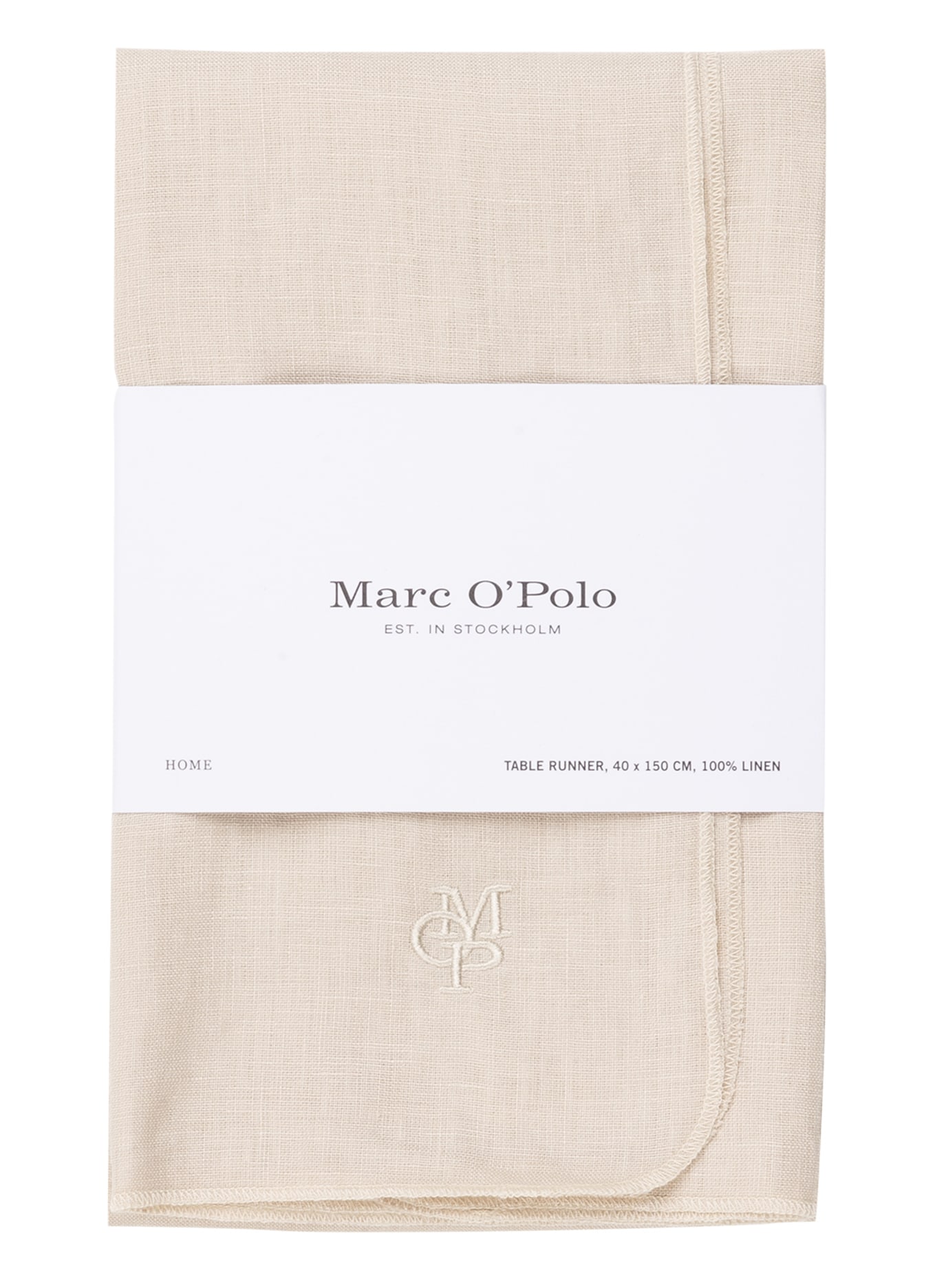Marc O'Polo Table runner VALKA made of linen , Color: BEIGE (Image 3)