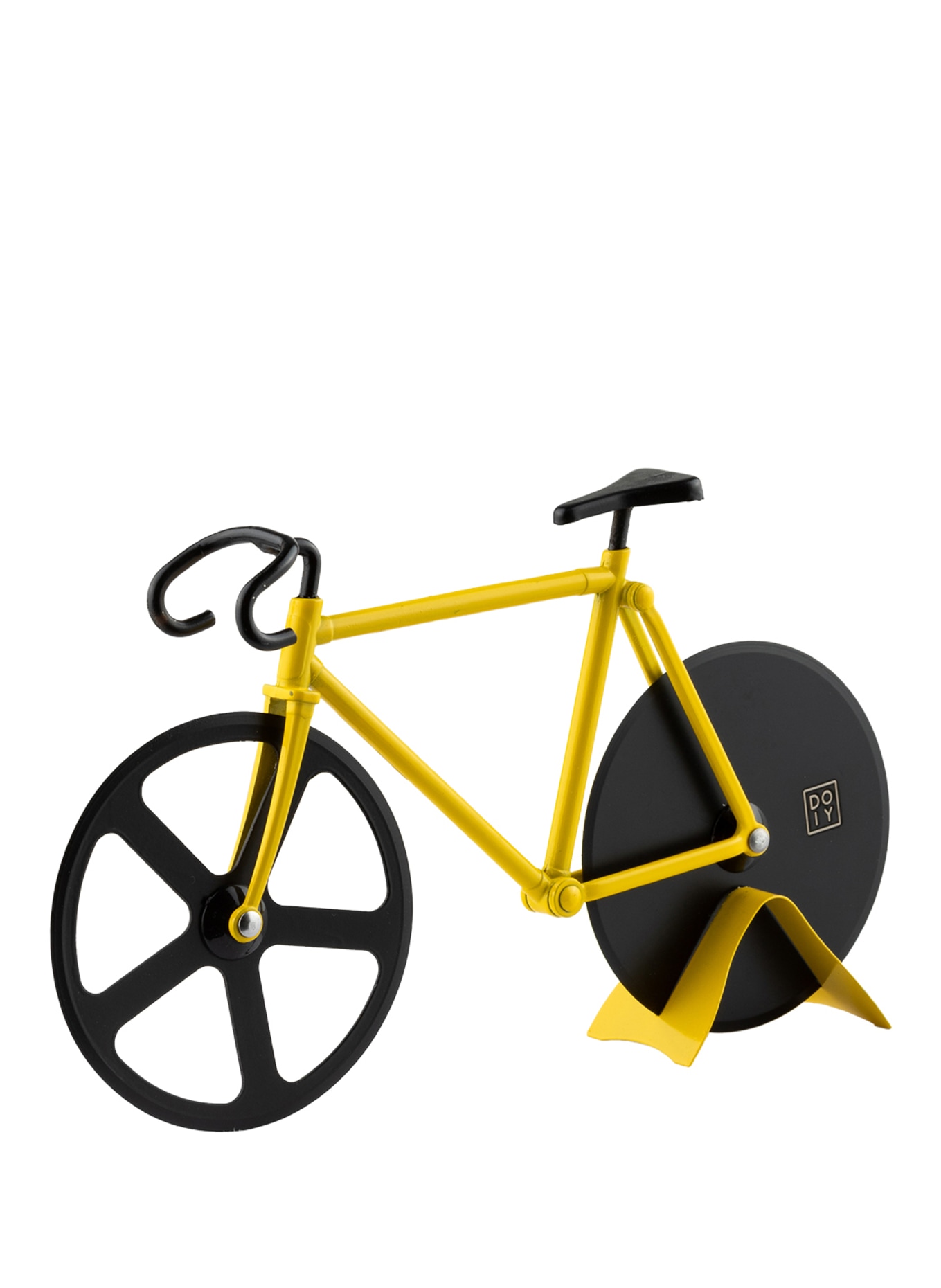 DOIY Pizza cutter THE FIXIE, Color: YELLOW/ BLACK (Image 1)