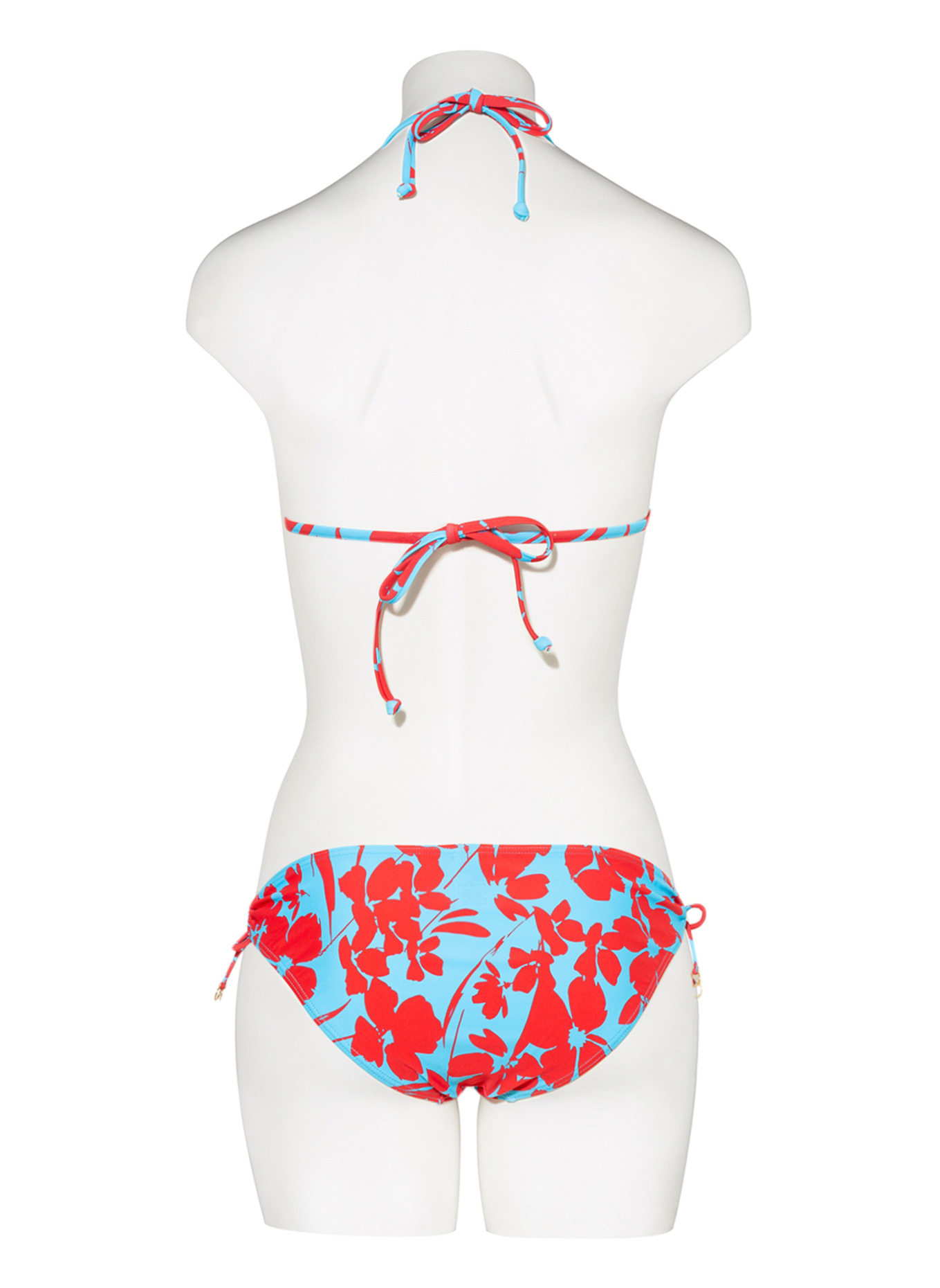 Hot Stuff Basic-Bikini-Hose, Farbe: HELLBLAU/ ROT (Bild 3)