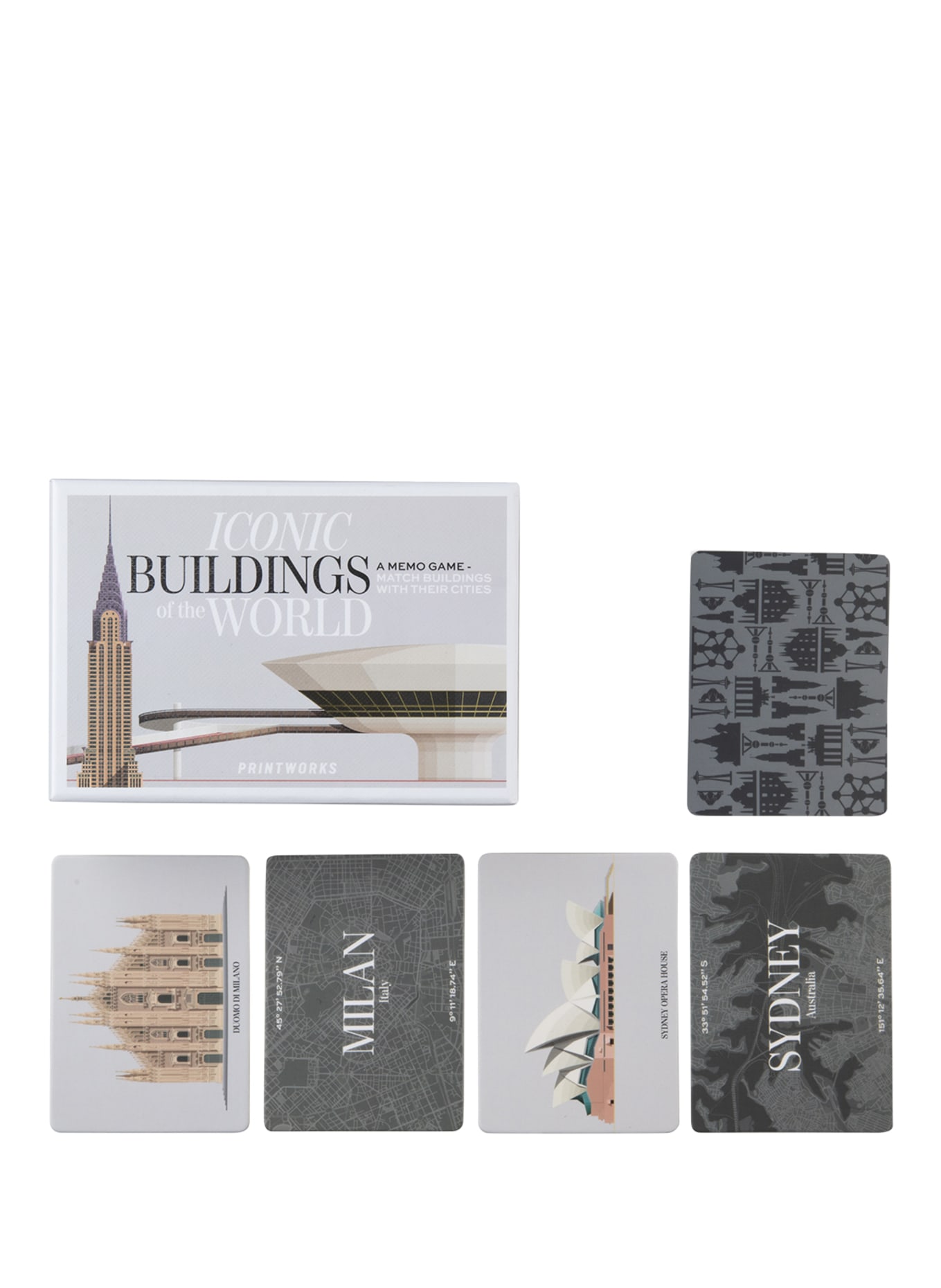 PRINTWORKS Gra ICONIC BUILDINGS OF THE WORLD, Kolor: JASNOCZARY/ BIAŁY (Obrazek 2)