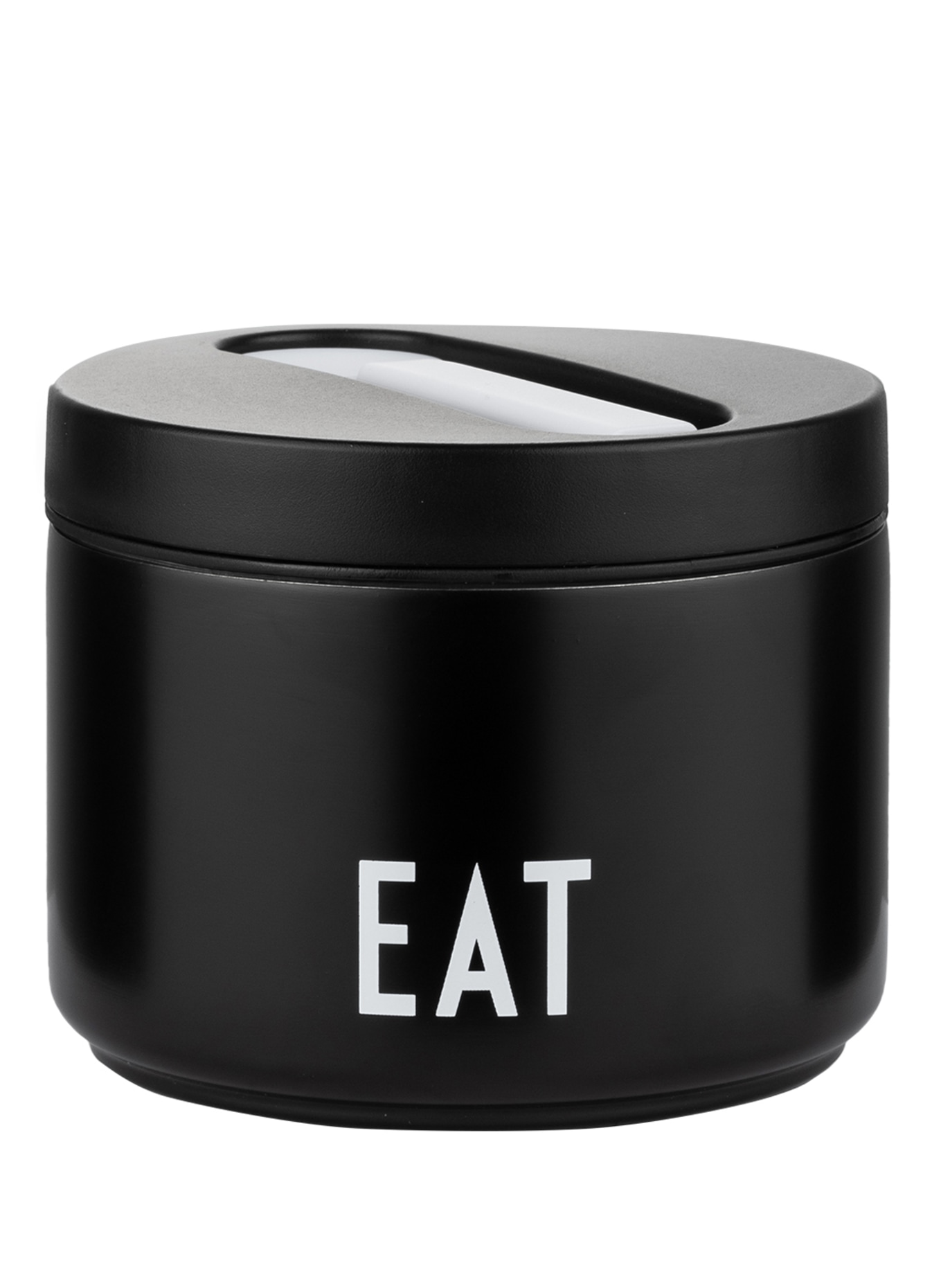DESIGN LETTERS Thermo-Lunchbox EAT SMALL, Farbe: SCHWARZ/ WEISS (Bild 1)