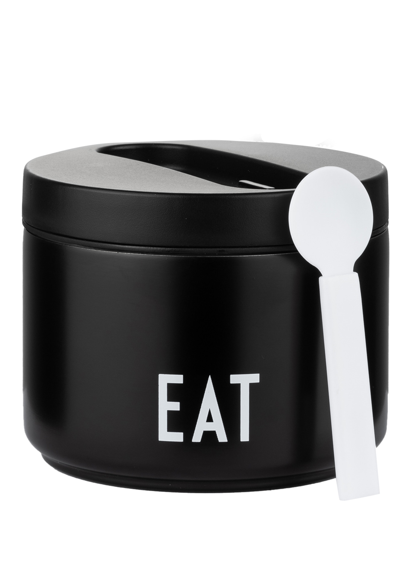 DESIGN LETTERS Thermo-Lunchbox EAT SMALL, Farbe: SCHWARZ/ WEISS (Bild 2)