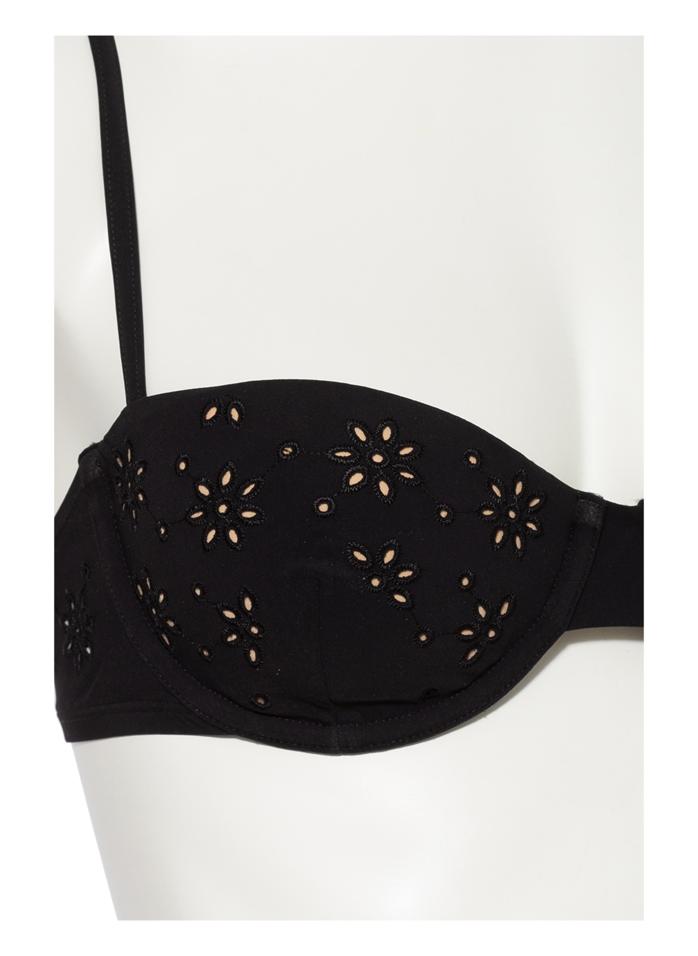 TORY BURCH Underwired bikini top , Color: BLACK/ BEIGE (Image 5)