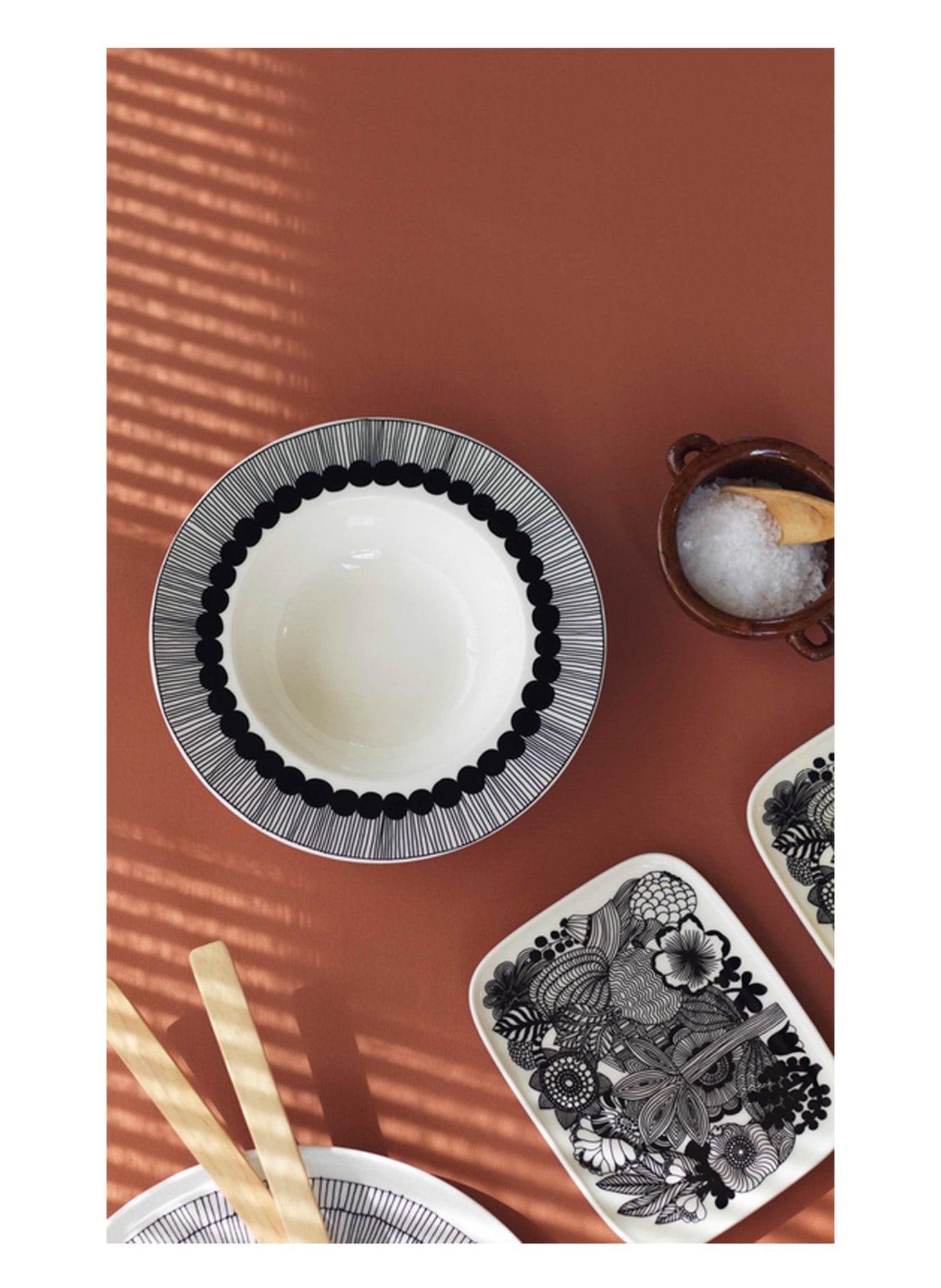 marimekko Set of 4 soup plates OIVA/SIIRTOLAPUUTARHA, Color: WHITE/ BLACK/ GRAY (Image 3)