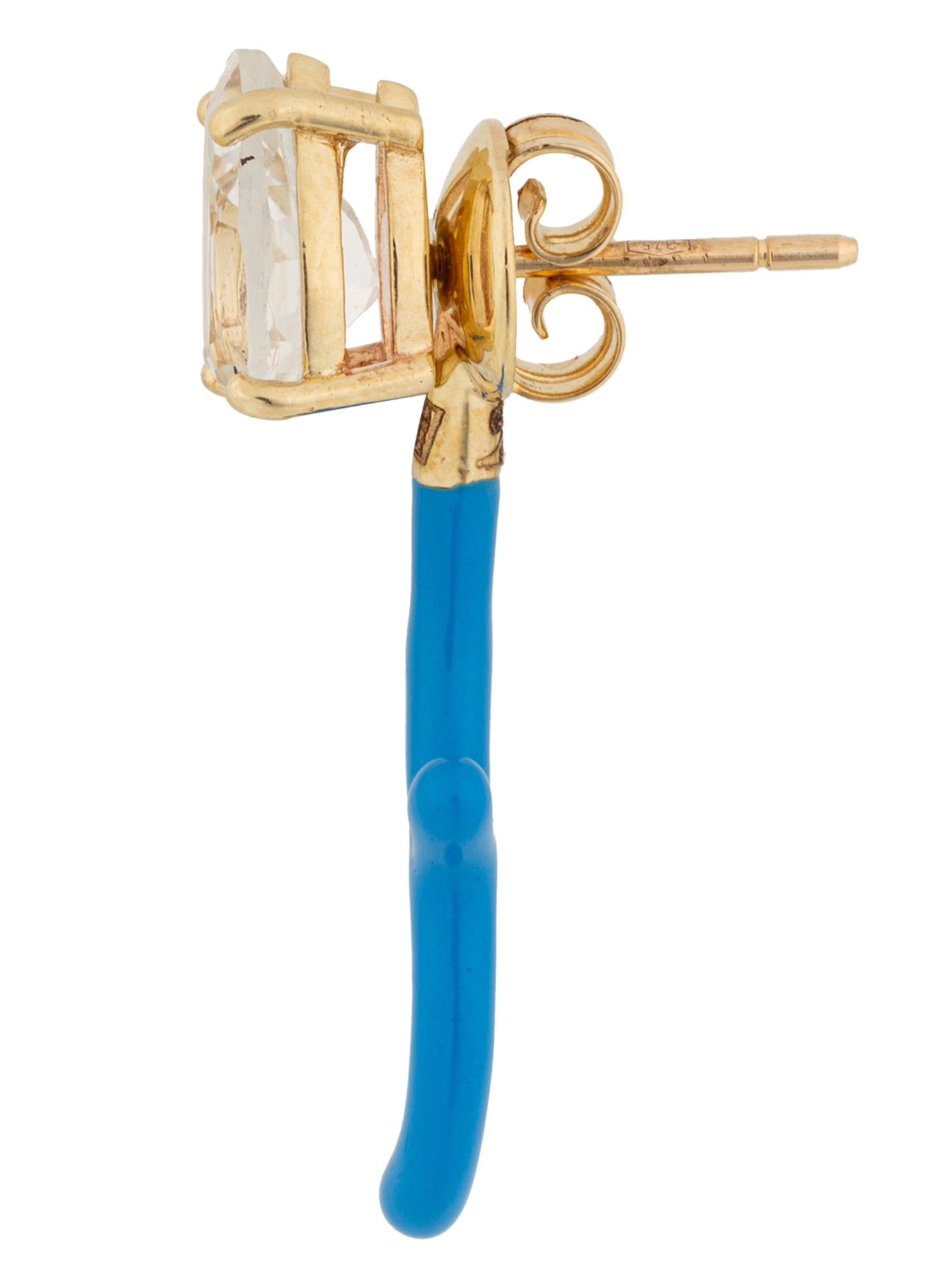 BEA BONGIASCA Earrings GROOVY, Color: BLUE/ GOLD (Image 2)