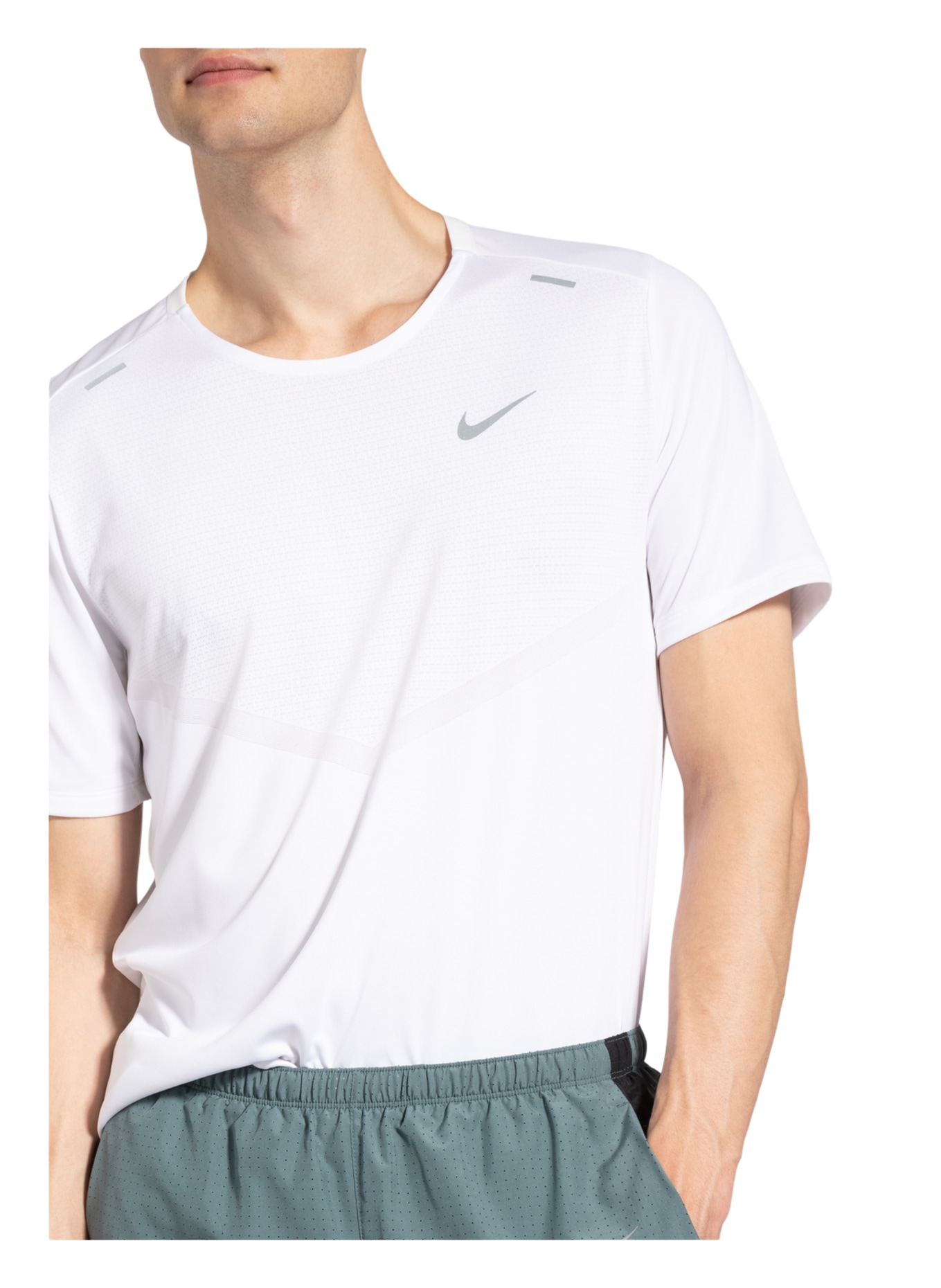 Nike Koszulka do biegania RISE 365, Kolor: BIAŁY (Obrazek 6)