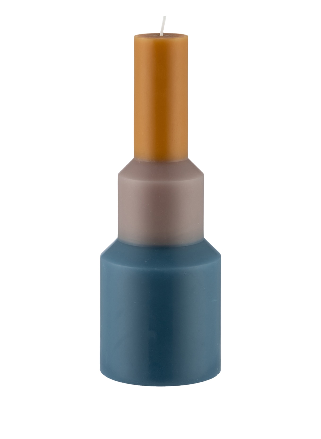 HAY Kerze PILLAR M, Farbe: DUNKELGELB/ TAUPE/ BLAUGRAU(Bild null)