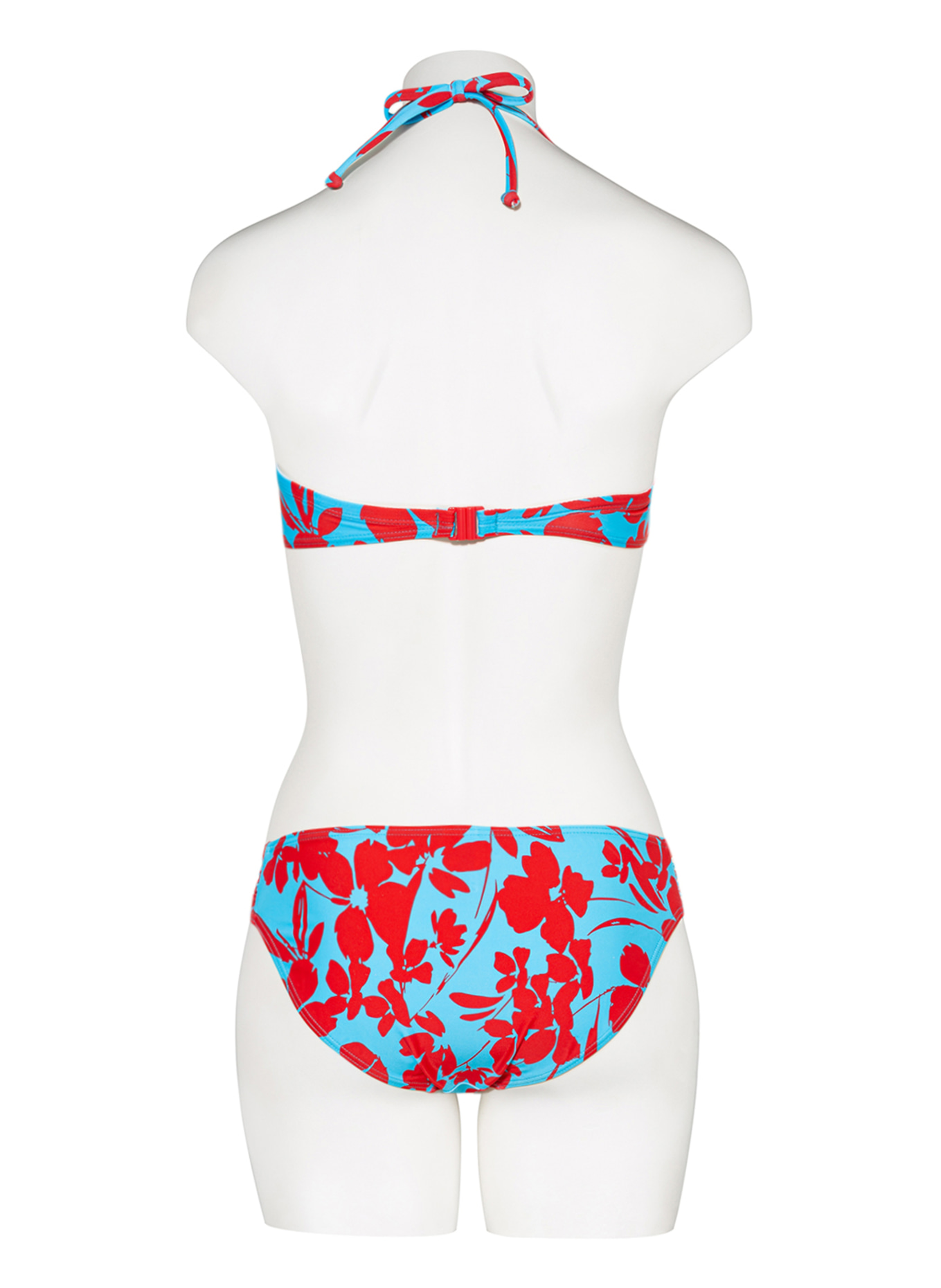Hot Stuff Basic-Bikini-Hose, Farbe: HELLBLAU/ ROT (Bild 3)