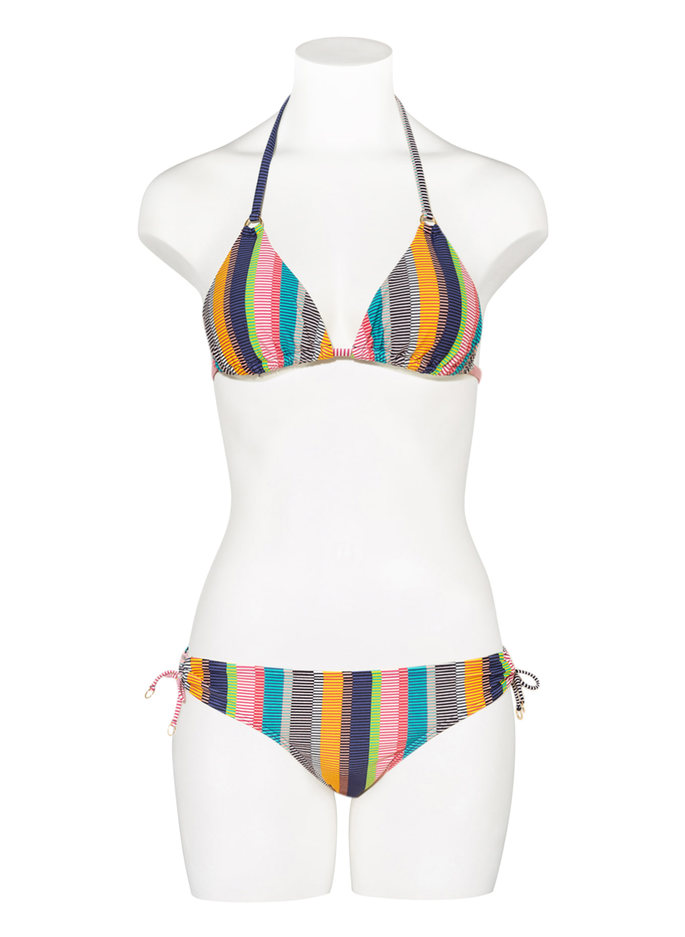 Hot Stuff Basic-Bikini-Hose, Farbe: SCHWARZ/ DUNKELGELB/ ROT (Bild 2)