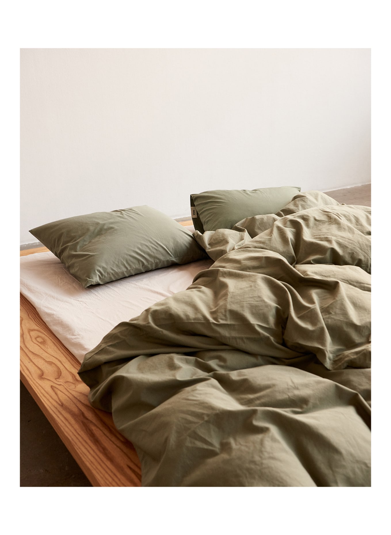 TEKLA Pillowcase: OLIVE