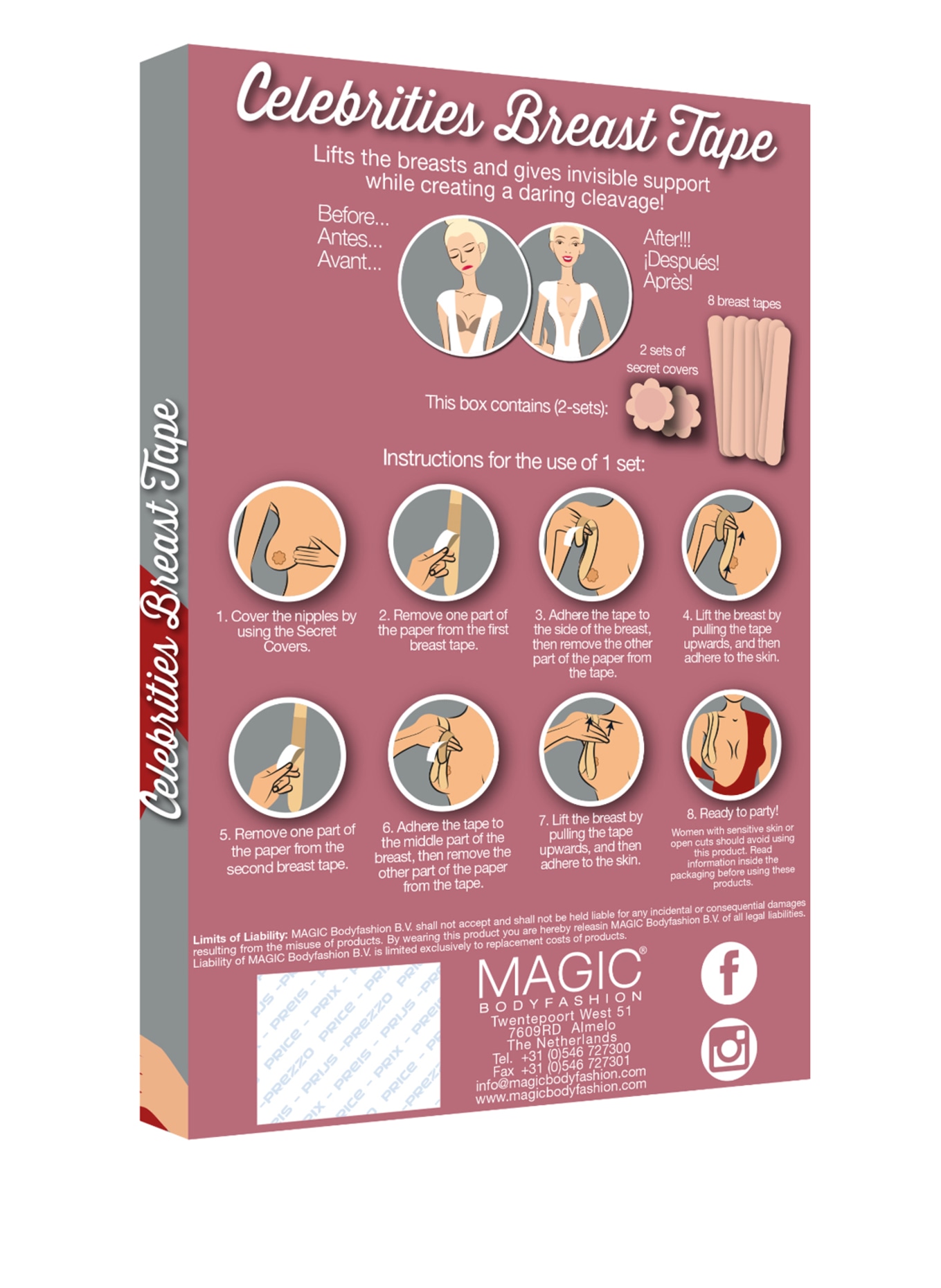 MAGIC Bodyfashion Taśmy piersiowa CELEBRITIES, Kolor: CIELISTY (Obrazek 3)