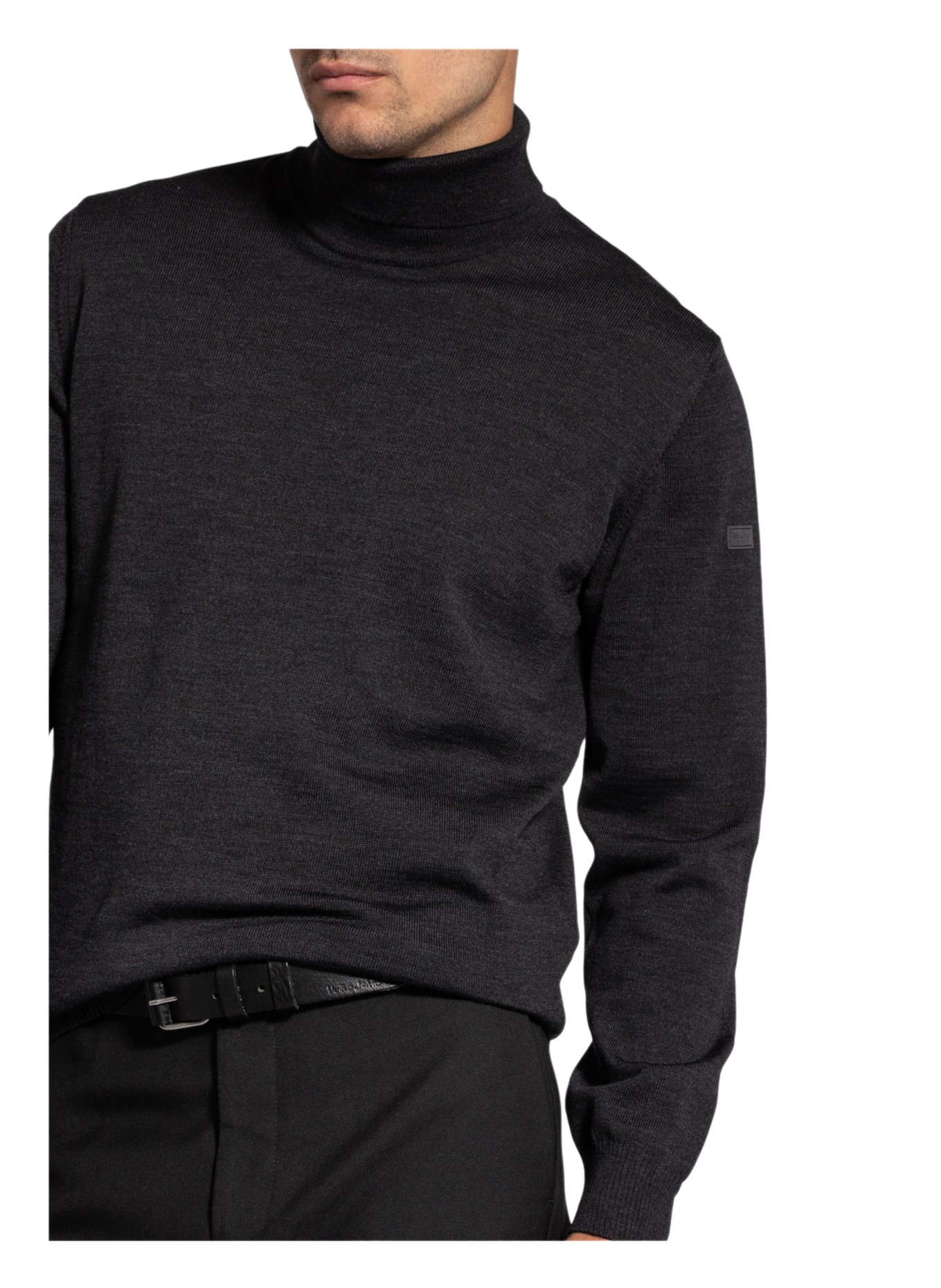 MAERZ MUENCHEN Rollkragenpullover: DUNKELGRAU