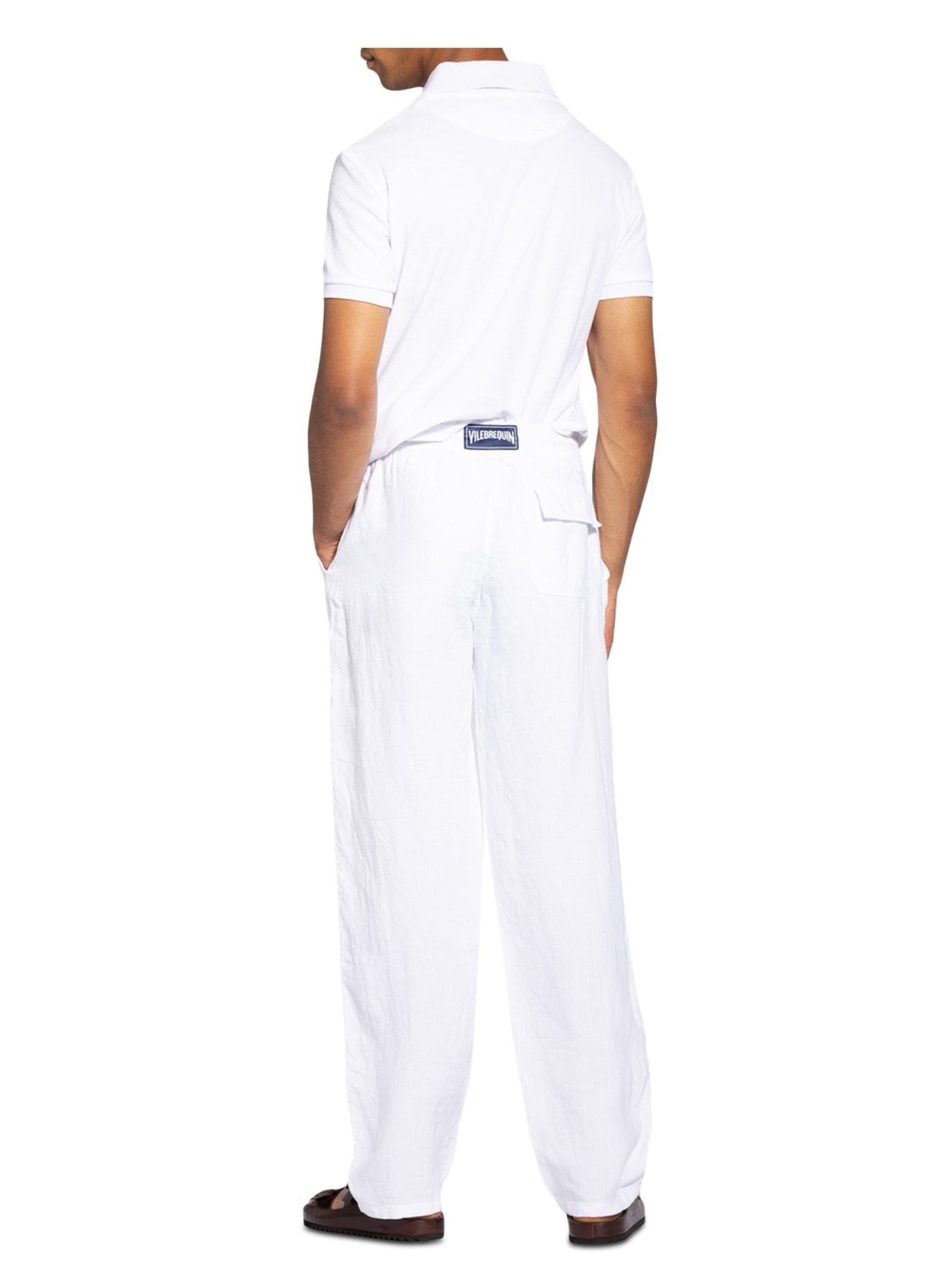VILEBREQUIN Linen trousers PACHA in white