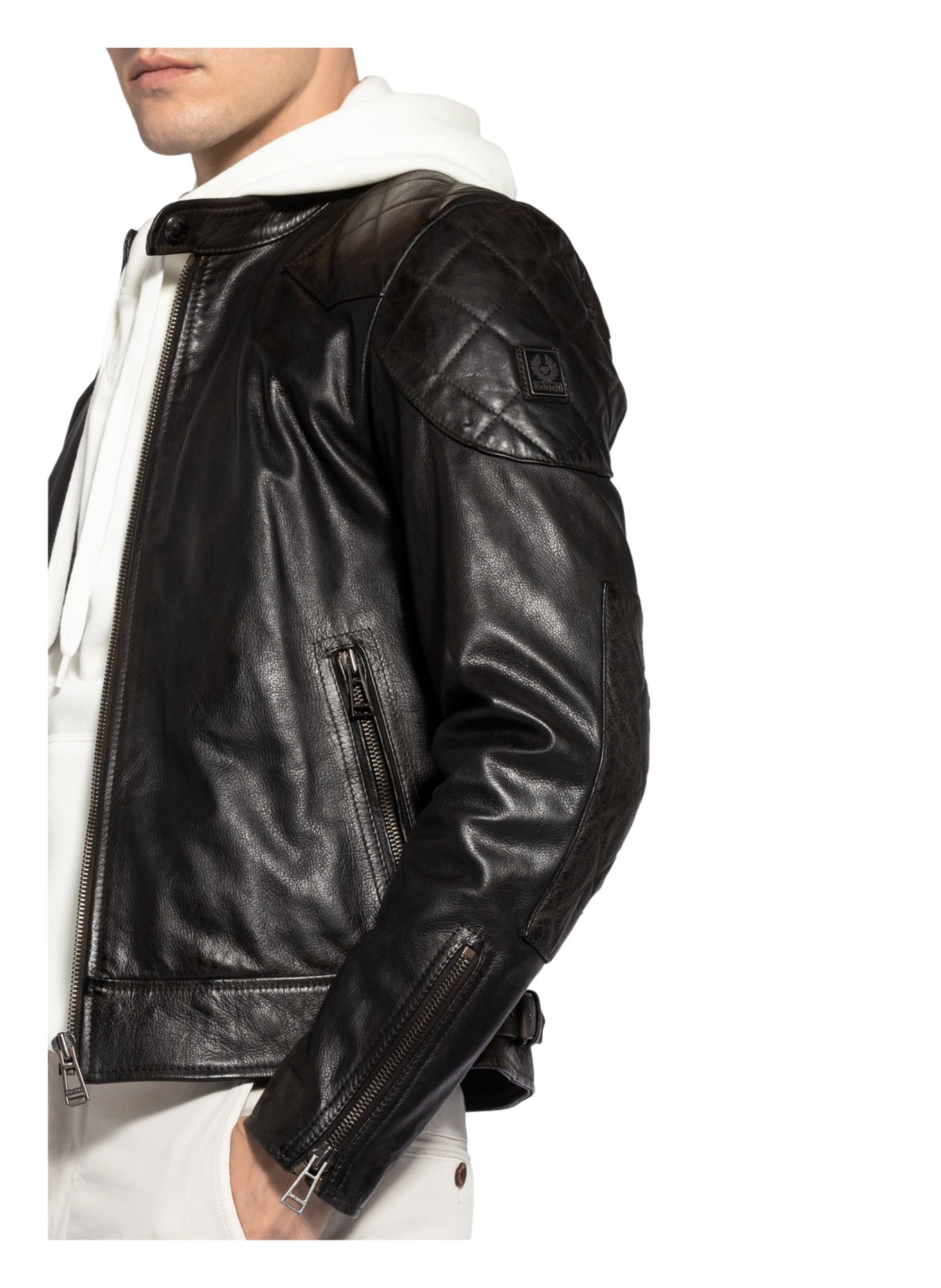 BELSTAFF Leather jacket OUTLAW  2.0, Color: BLACK (Image 4)