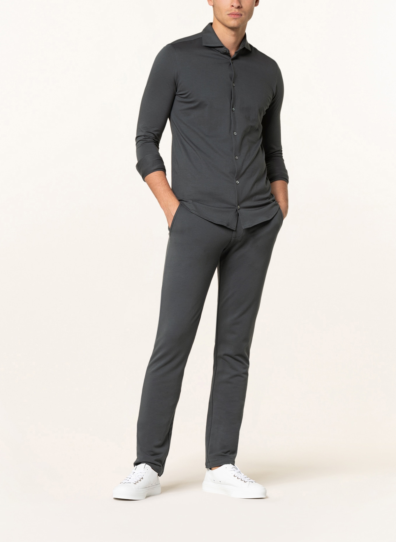 Stefan Brandt Jerseyhemd OTIS Slim Fit, Farbe: GRAU (Bild 2)