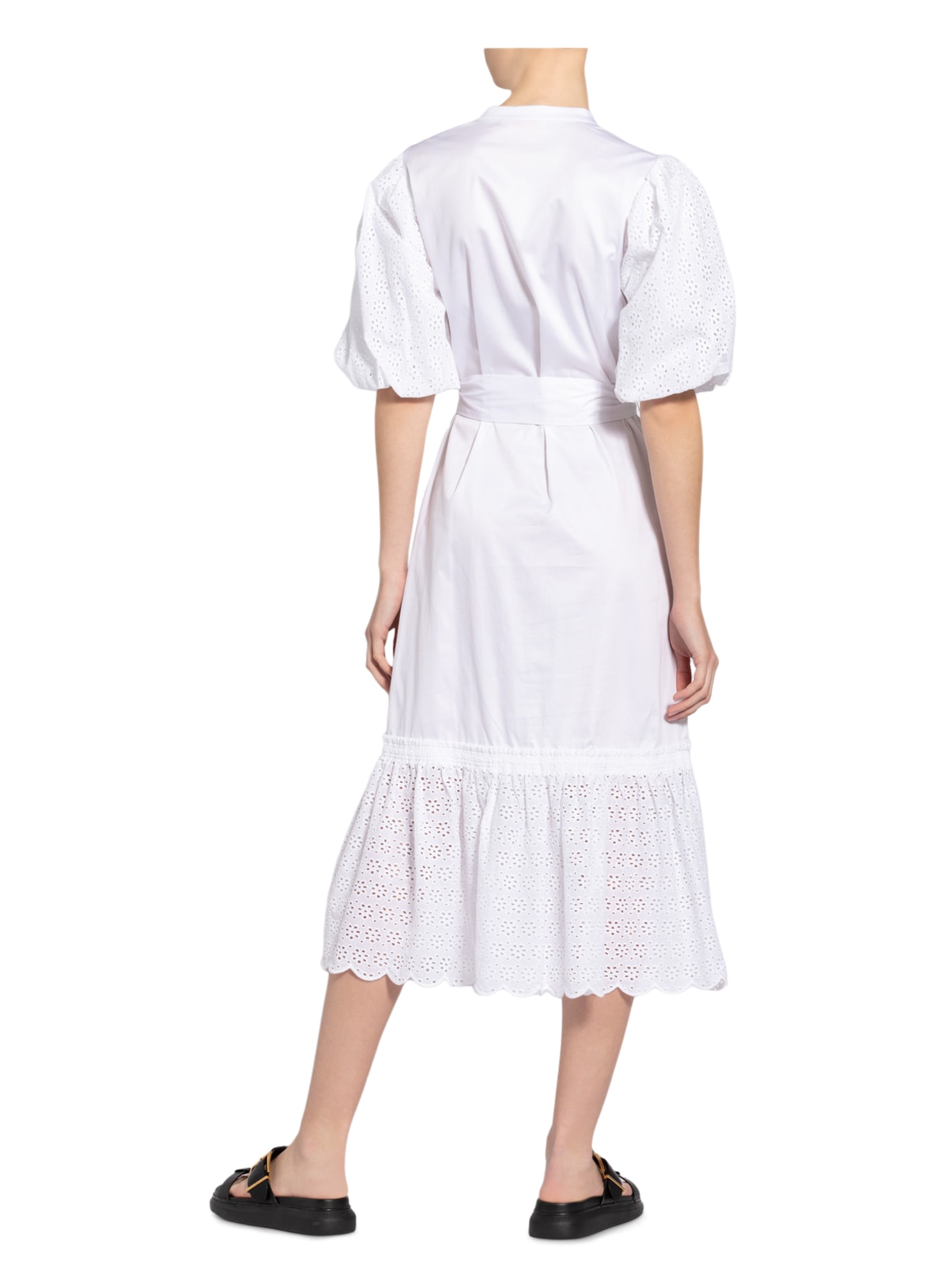 TORY BURCH Dress with broderie anglaise, Color: WHITE (Image 3)