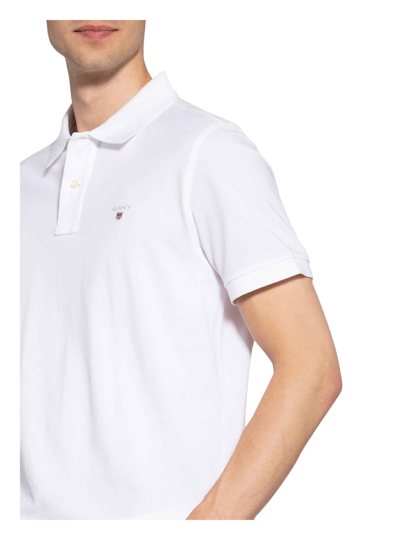 GANT Piqué-Poloshirt Regular Fit, Farbe: WEISS (Bild 4)