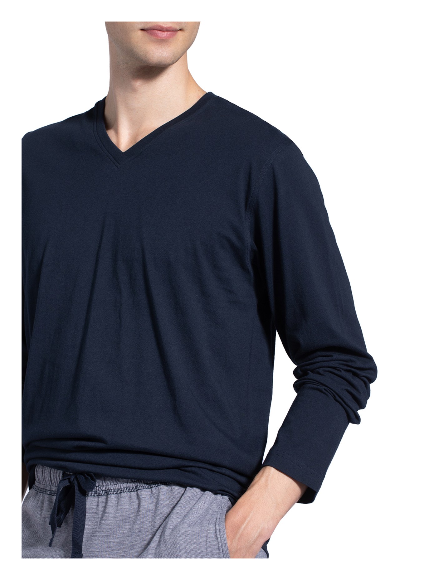 STROKESMAN'S Pajama shirt, Color: DARK BLUE (Image 4)