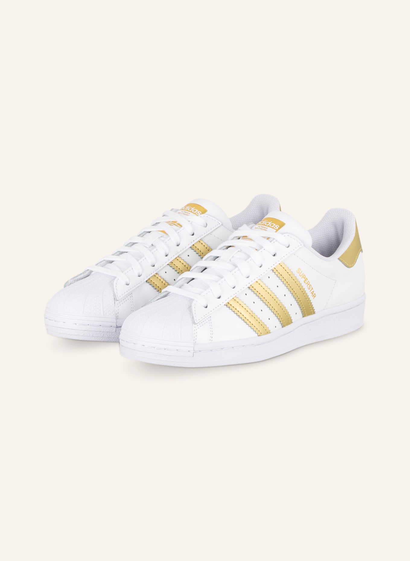 adidas Originals Sneaker SUPERSTAR , Farbe: WEISS/ GOLD (Bild 1)