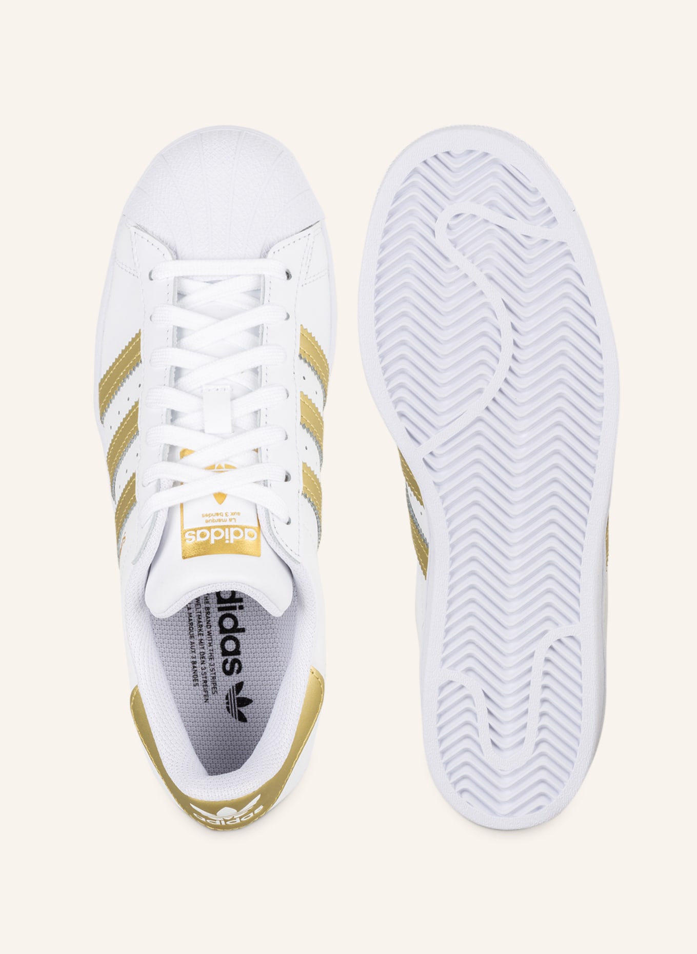 adidas Originals Sneaker SUPERSTAR , Farbe: WEISS/ GOLD (Bild 5)