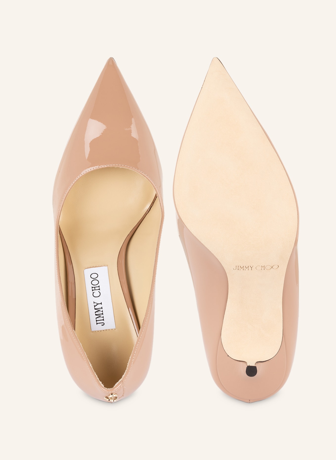 JIMMY CHOO Patent pumps LOVE 85, Color: NUDE (Image 5)