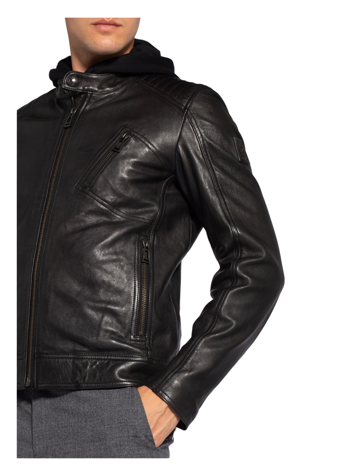 BELSTAFF Lederjacke, Farbe: SCHWARZ (Bild 4)