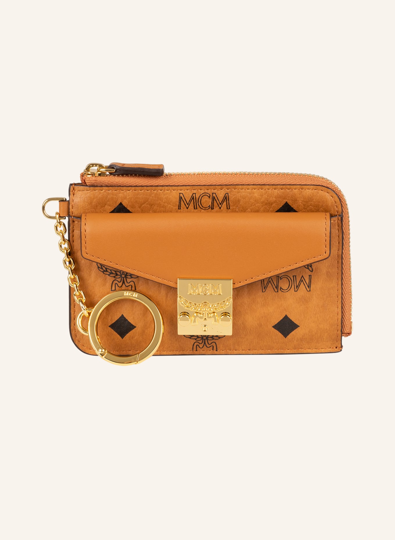 MCM Card case TRACY with coin compartment, Color: COGNAC (Image 1)