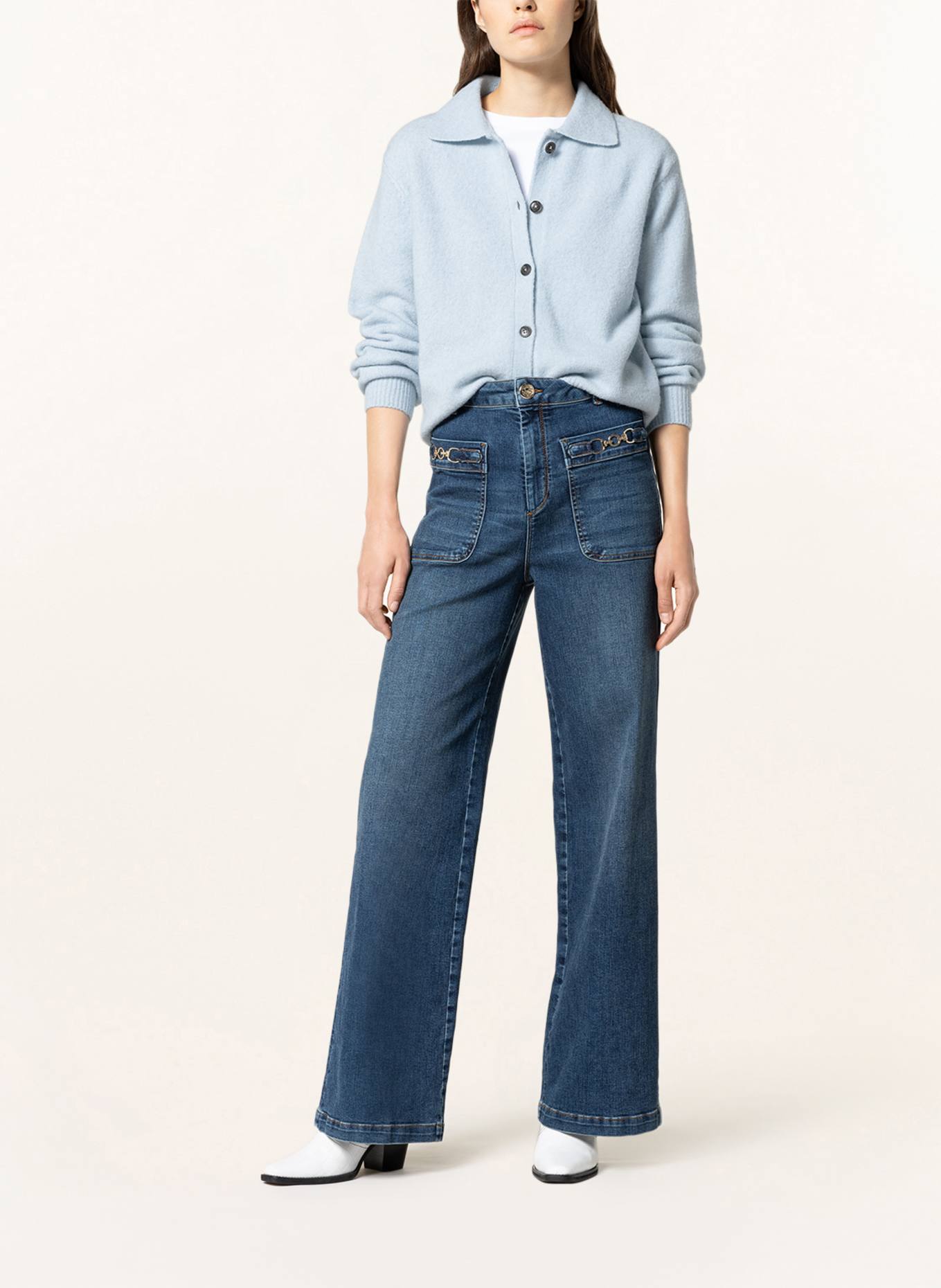 MOS MOSH Flared Jeans COLETTE JANE: 401 BLUE