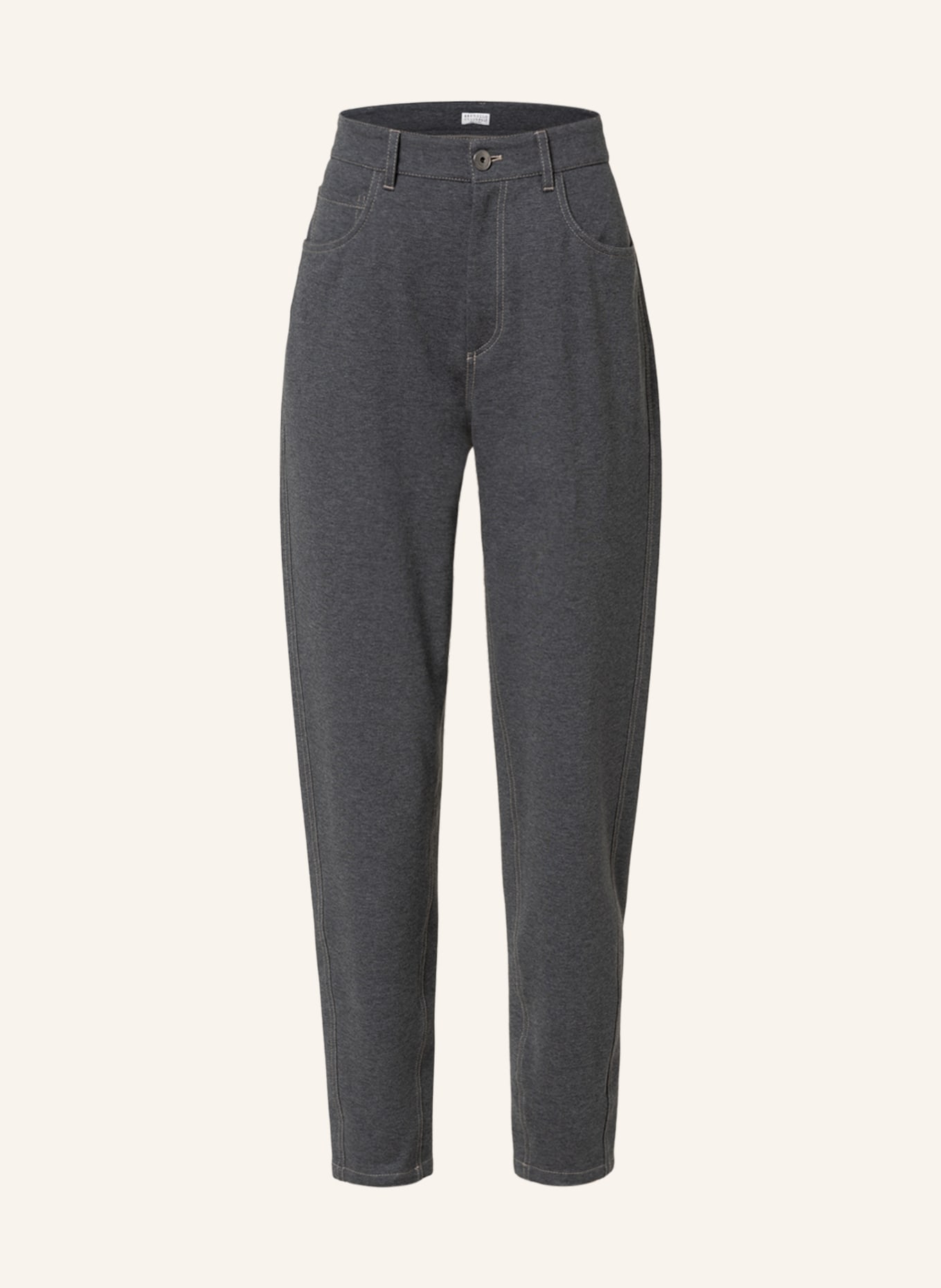 BRUNELLO CUCINELLI Jersey trousers , Color: DARK GRAY (Image 1)