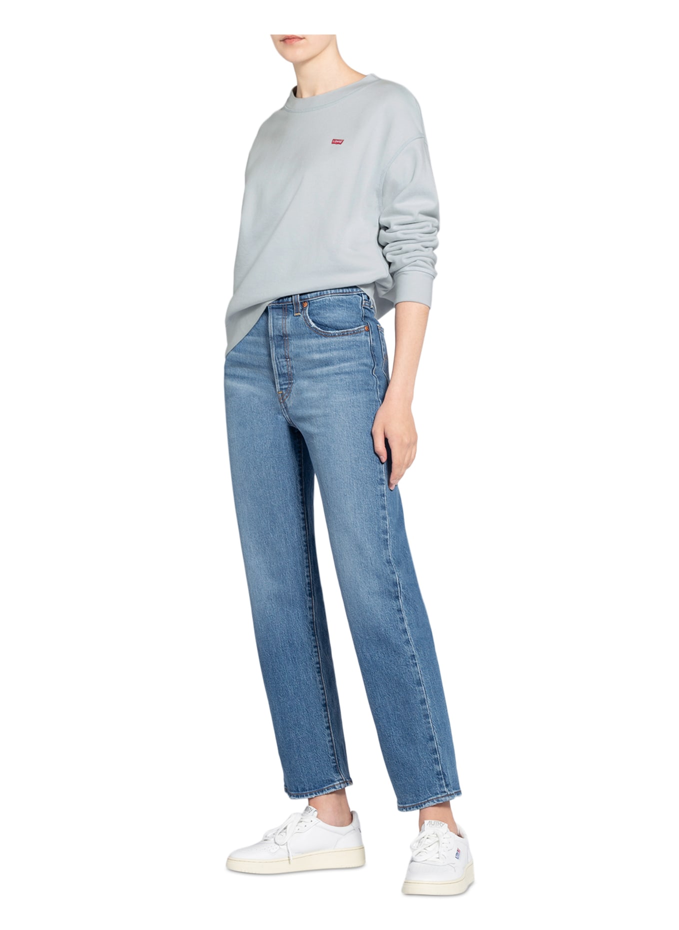 Levi's® Straight jeans RIBCAGE STRAIGHT ANKLE, Color: 99 Light Indigo - Worn In (Image 2)
