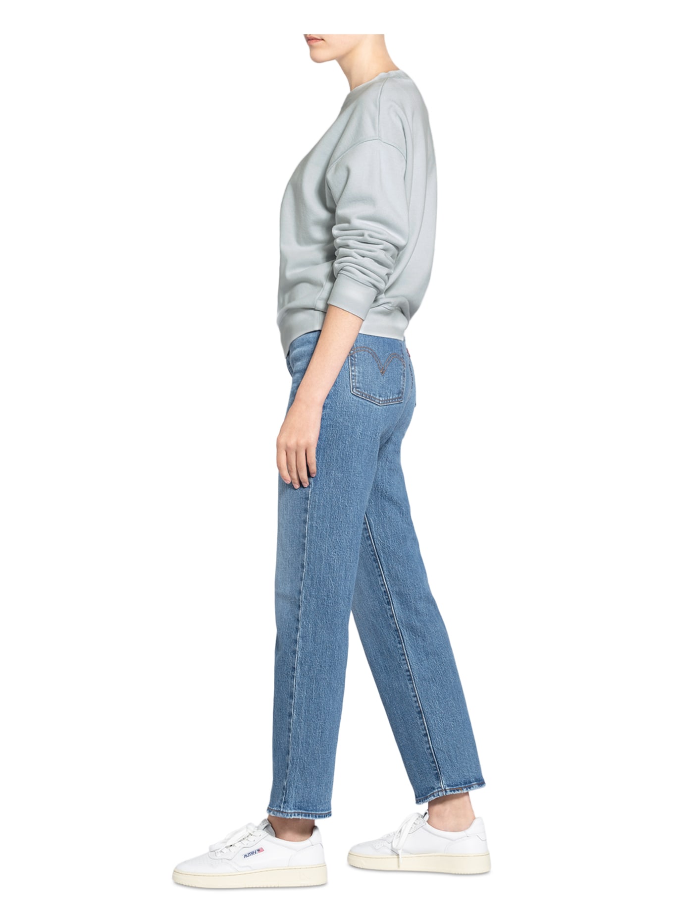 Levi's® Straight Jeans RIBCAGE STRAIGHT ANKLE, Farbe: 99 Light Indigo - Worn In (Bild 4)