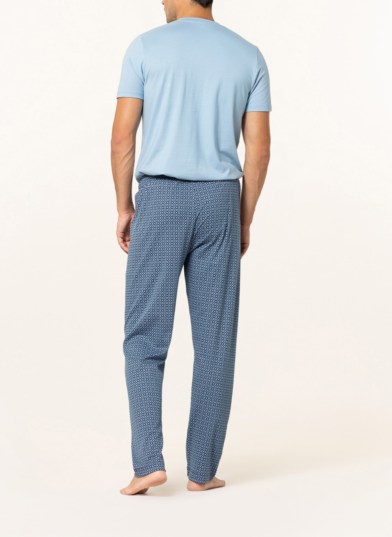 mey Lounge pants series VESANTO, Color: DARK BLUE/ LIGHT BLUE (Image 3)