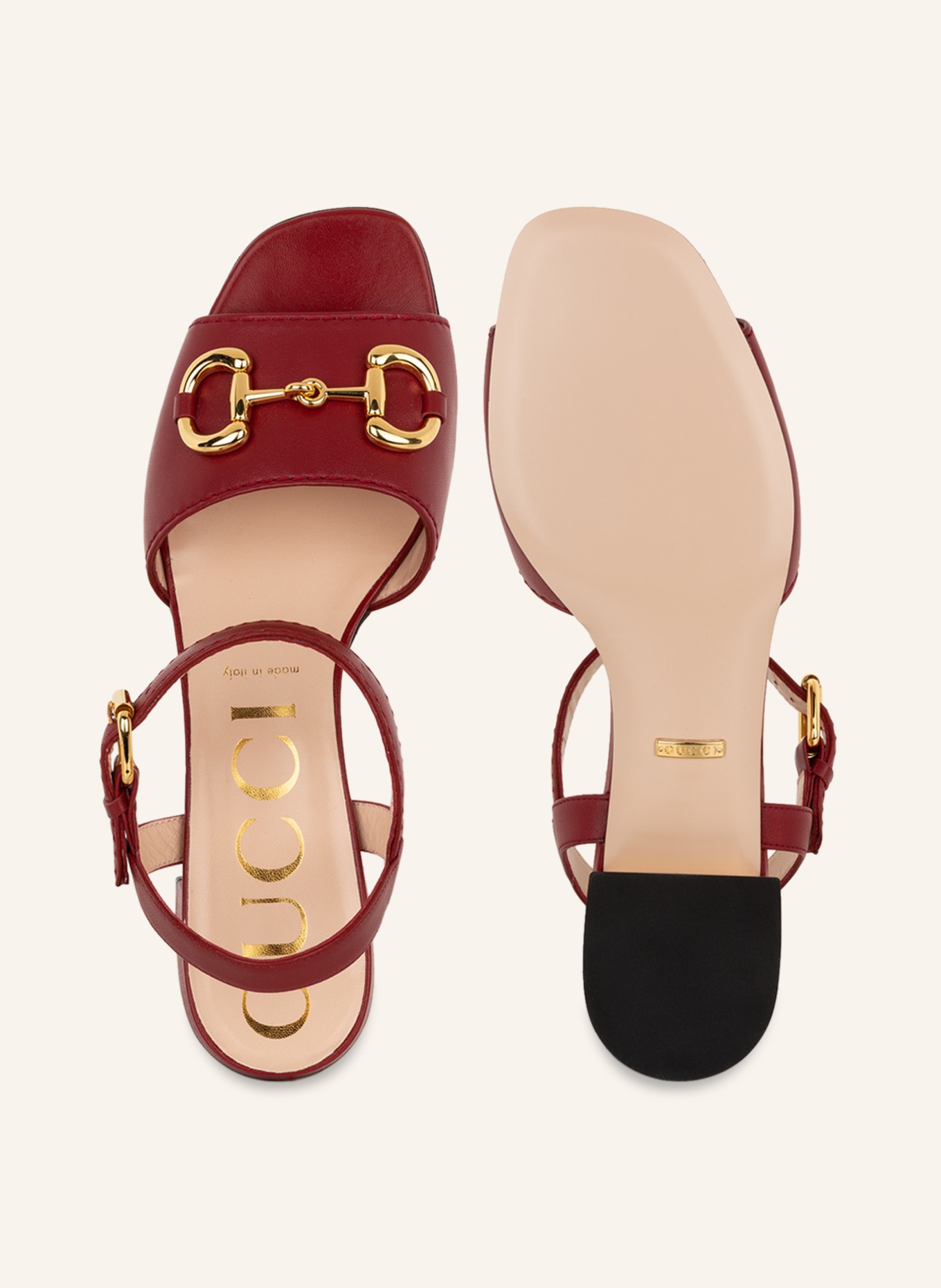 GUCCI Sandals, Color: DARK RED (Image 5)