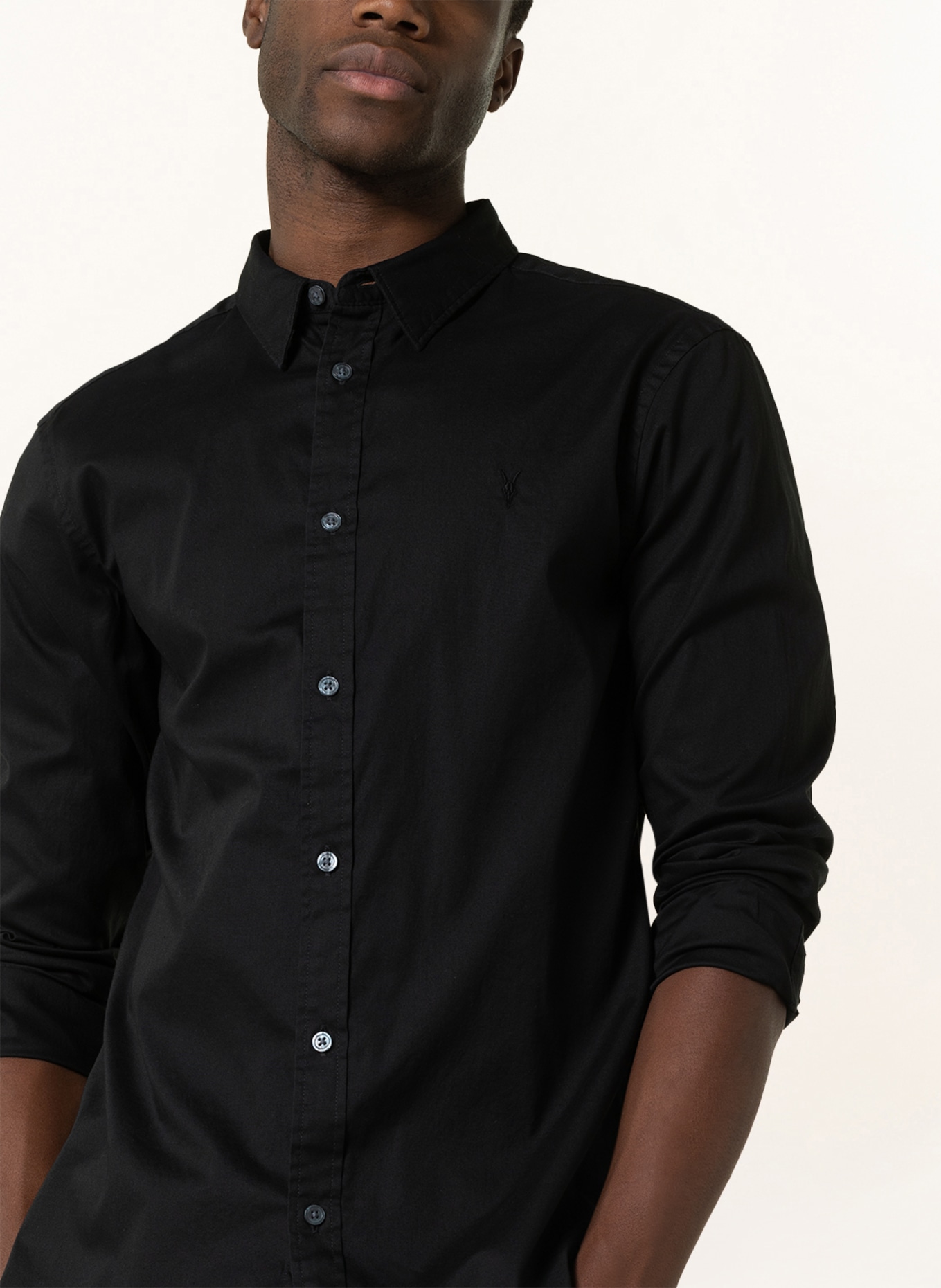 ALLSAINTS Shirt HAWTHORNE slim fit, Color: BLACK (Image 4)