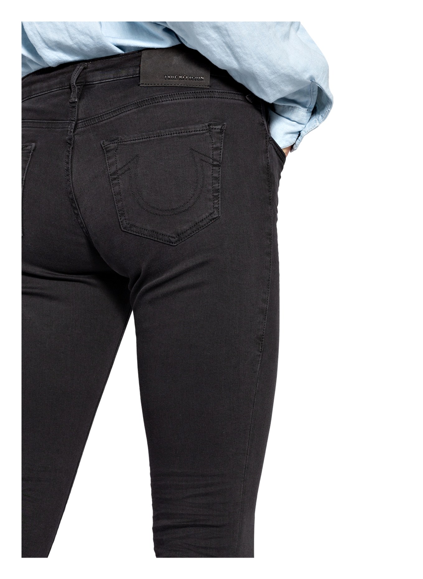 TRUE RELIGION Skinny Jeans HALLE, Farbe: 1001 LIGHT BLACK (Bild 5)