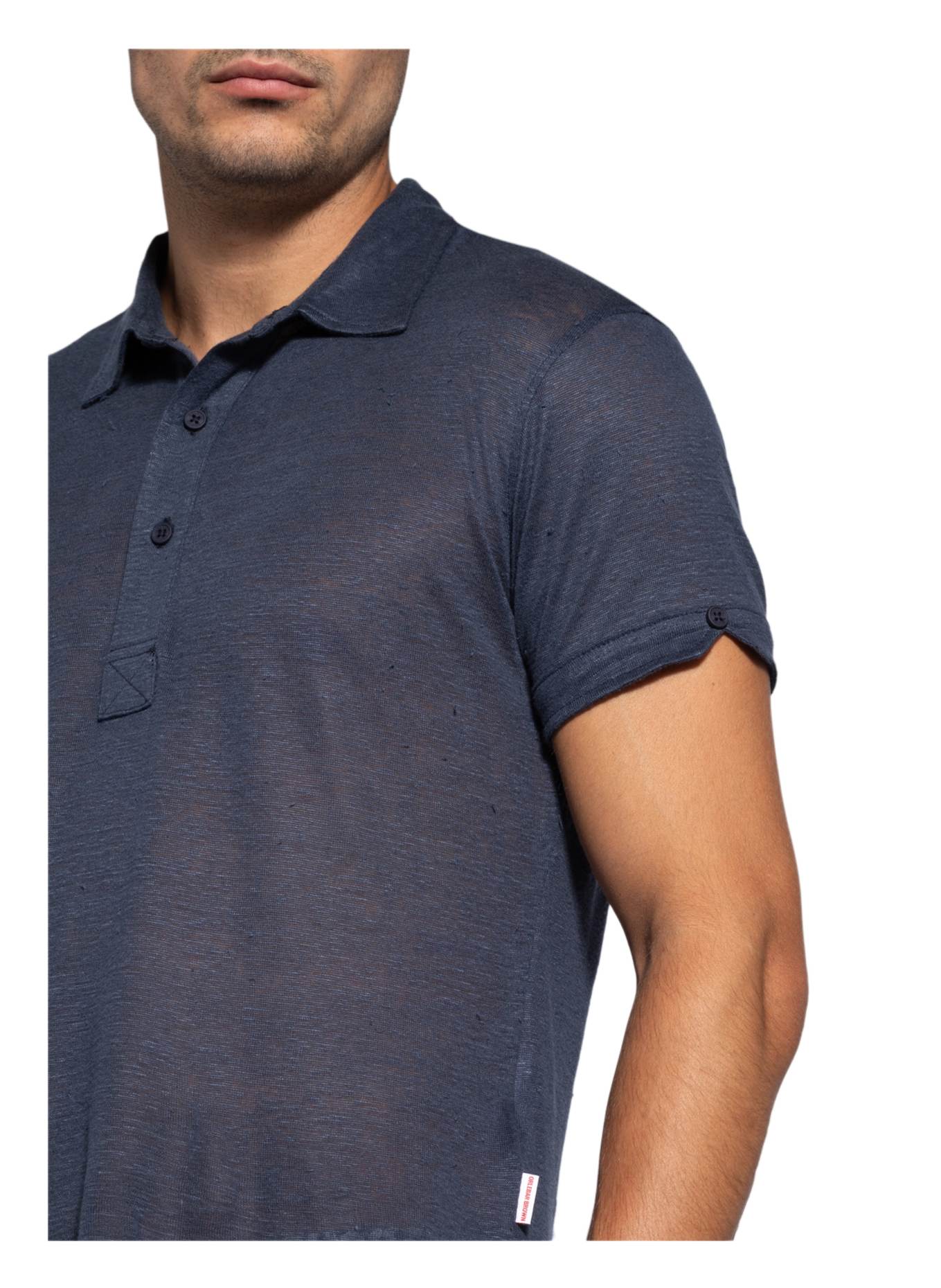 ORLEBAR BROWN Poloshirt SEBASTIAN aus Leinen: DUNKELBLAU